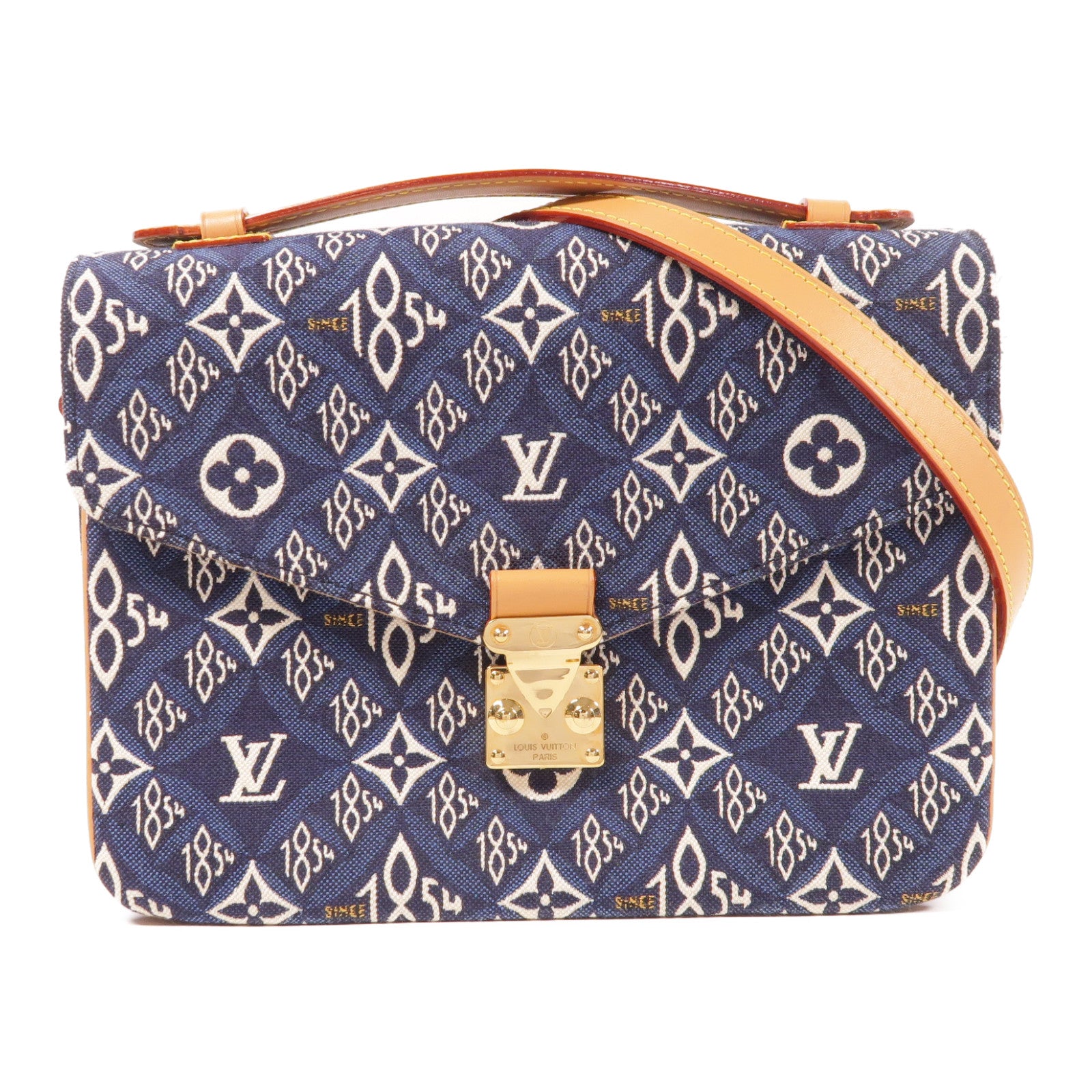 LOUIS VUITTON Monogram Jacquard Pochette Metis金扣手挽肩背兩用袋