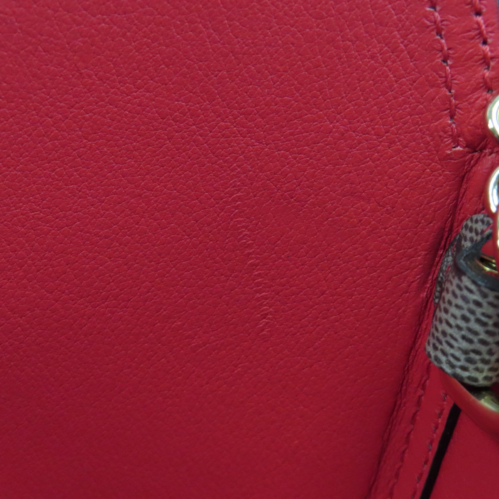 GUCCI 【激減優惠】塗層帆布Chain Shoulder金扣鏈帶肩背袋啡色/紅色