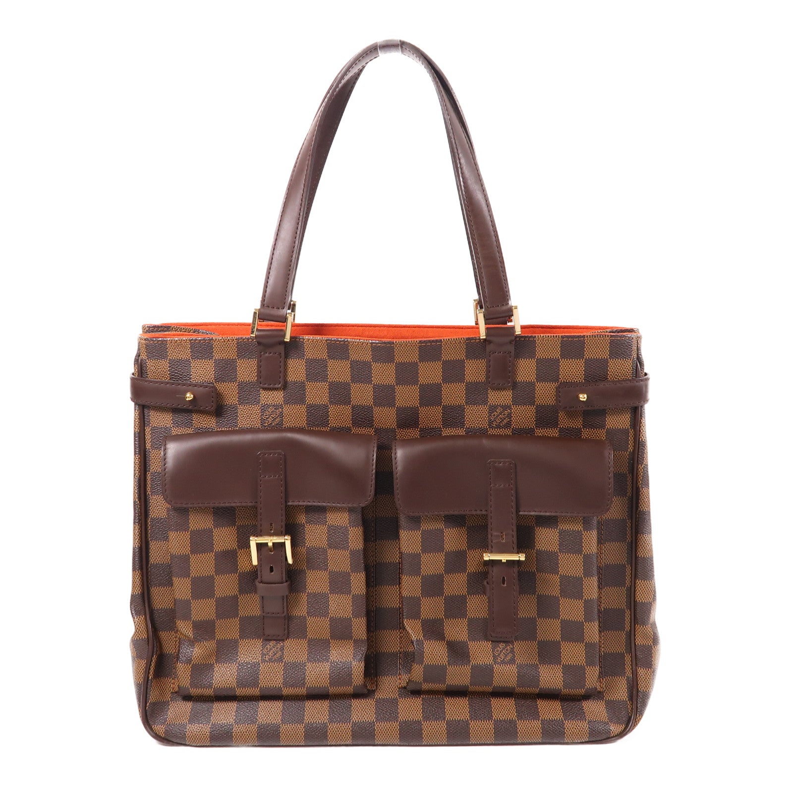 LOUIS VUITTON Damier Uzes金扣肩背袋/手挽袋