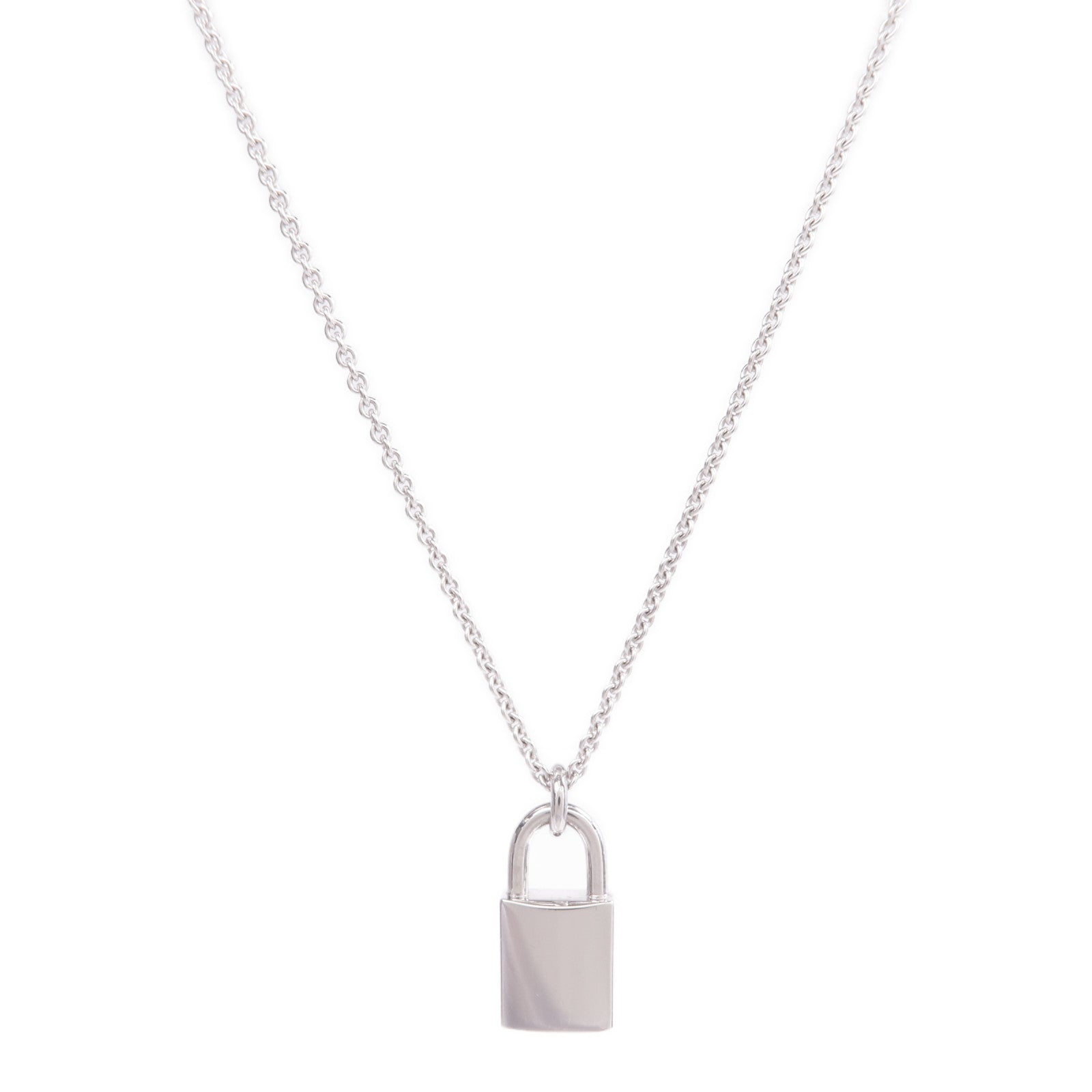 HERMES 18K白金Kelly Cadenas Pendant鑽石項鍊