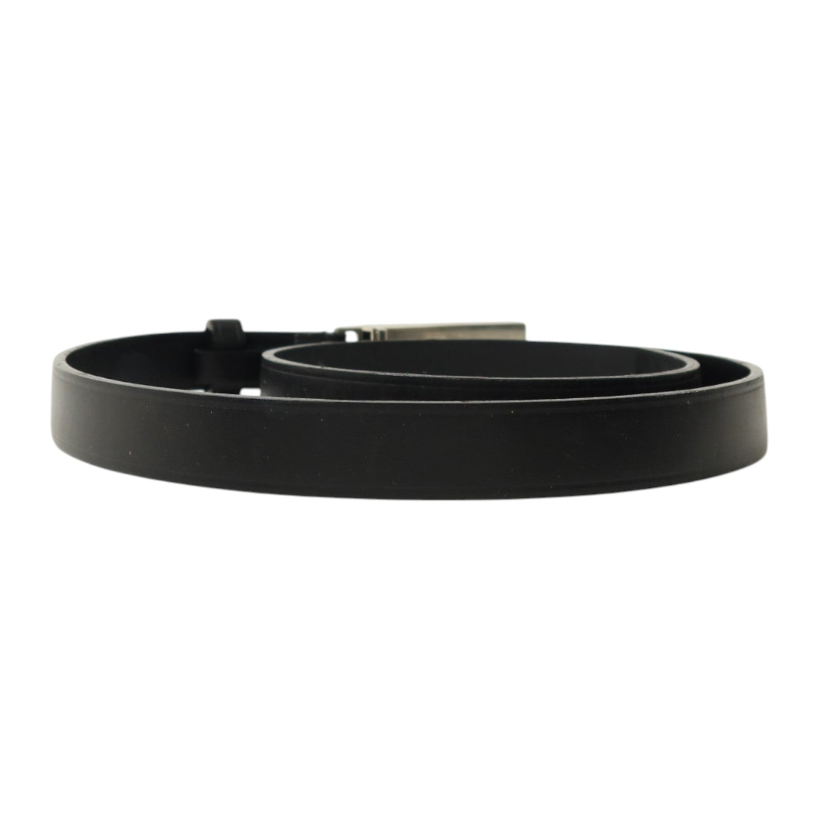 PRADA 牛皮皮革Saffiano Belt 70cm銀扣皮帶