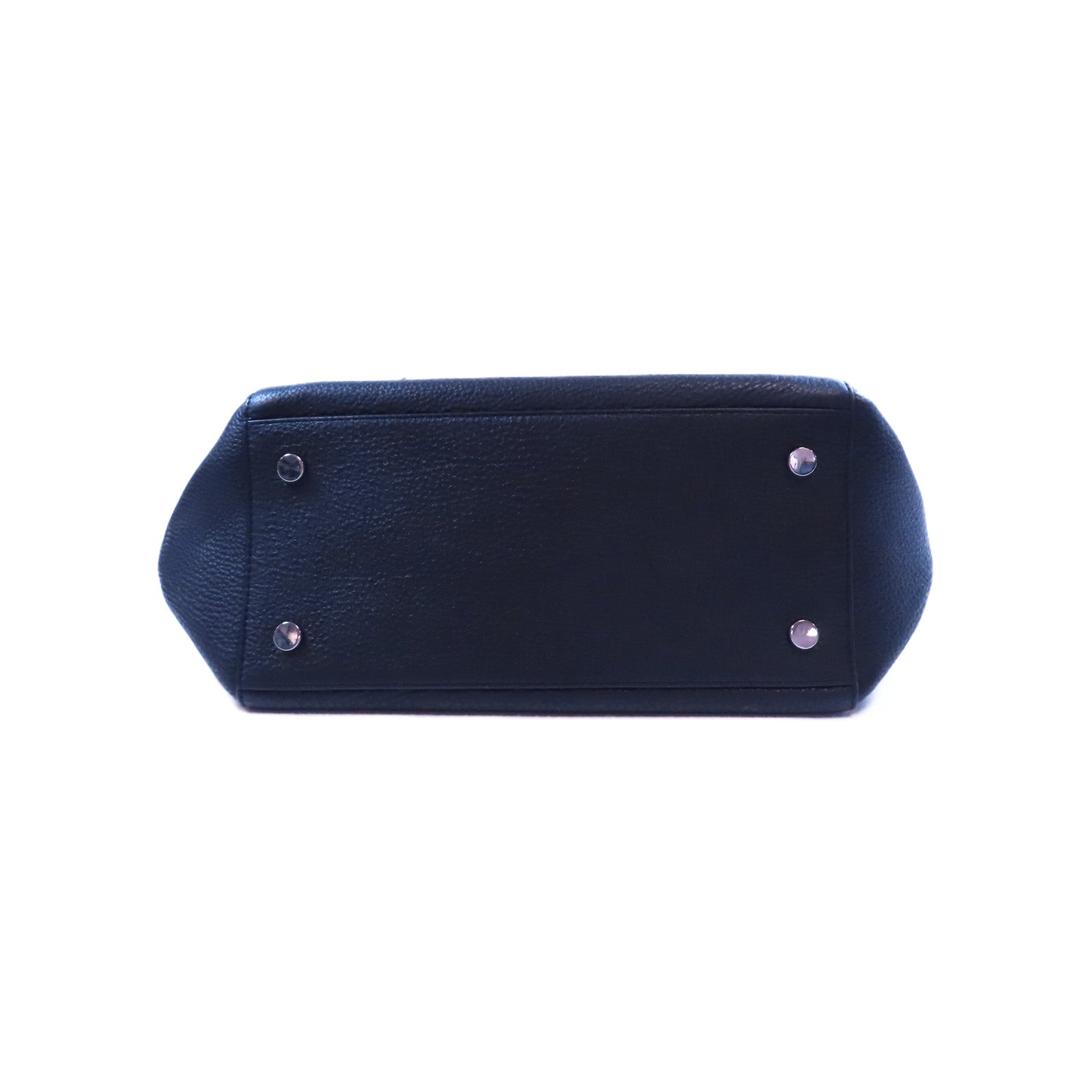 Michael Kors 牛皮皮革Tote Bag銀扣手挽袋黑色