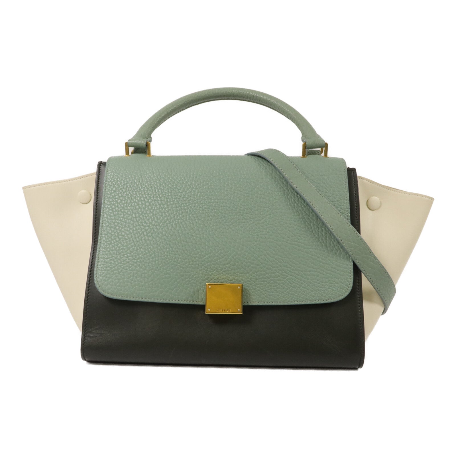 CELINE 牛皮皮革Trapeze Small手挽肩背兩用袋
