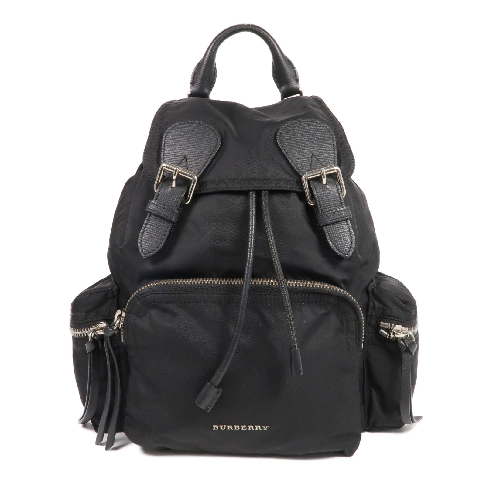 BURBERRY 尼龍Backpack銀扣背包