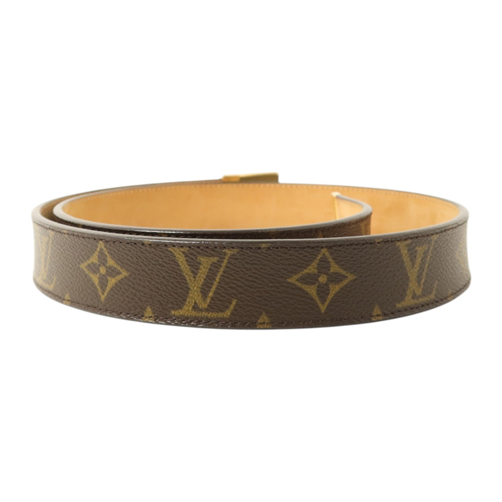 LOUIS VUITTON Monogram Santur Carre Belt 85cm金扣腰帶