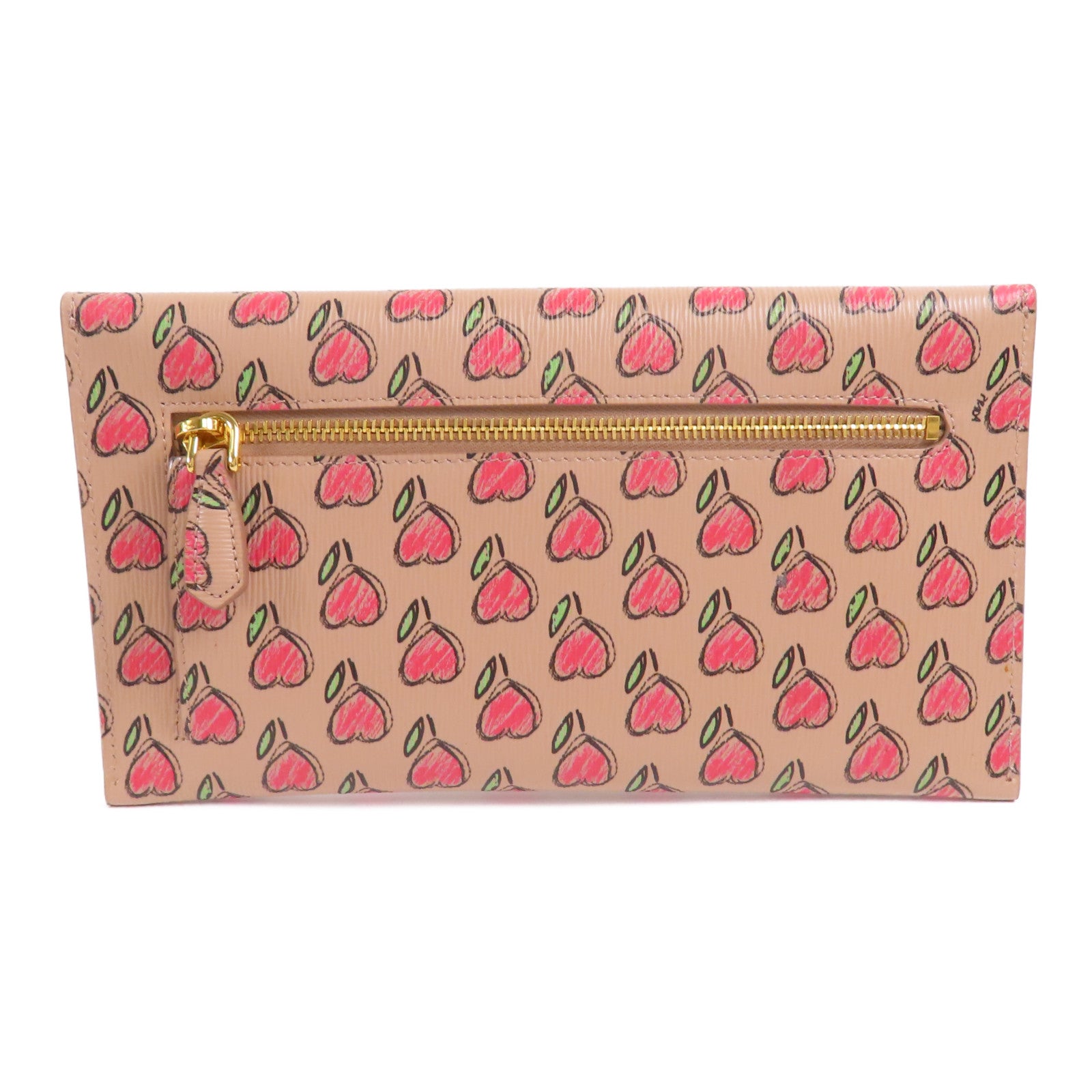 PRADA 牛皮皮革Wallet金扣長錢包