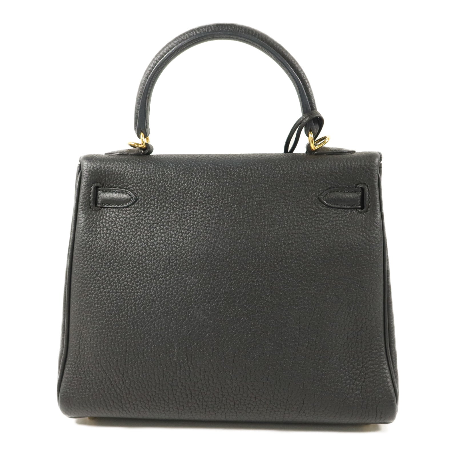 HERMES Togo皮革Kelly 25手挽肩背兩用袋Noir
