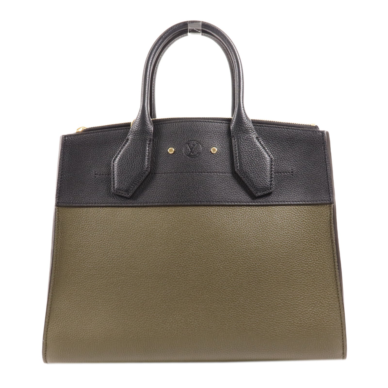 LOUIS VUITTON 牛皮皮革City Steamer MM金扣手挽肩背兩用袋