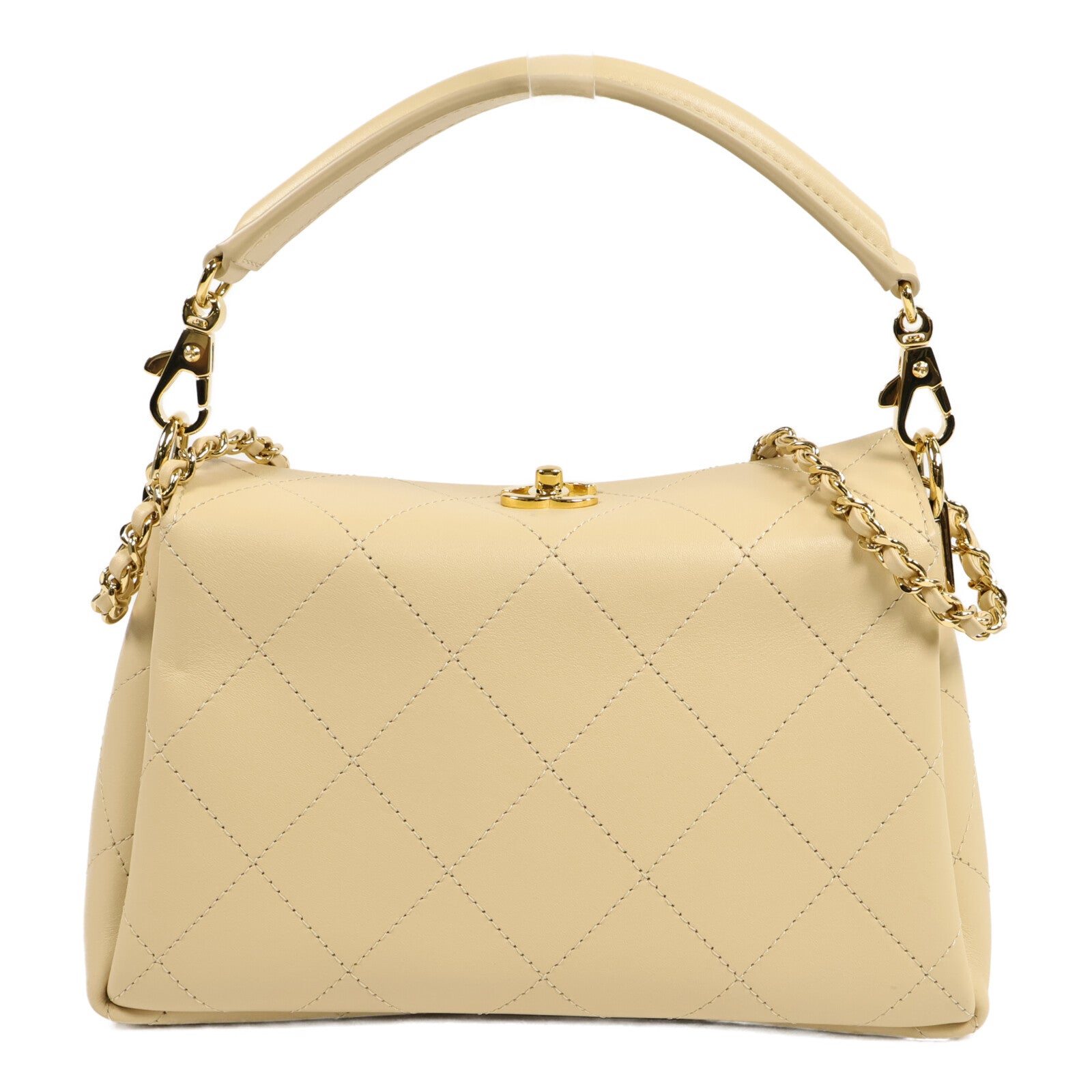 CHANEL 牛皮皮革Chain Shoulder Bag鏈帶手挽肩背兩用袋