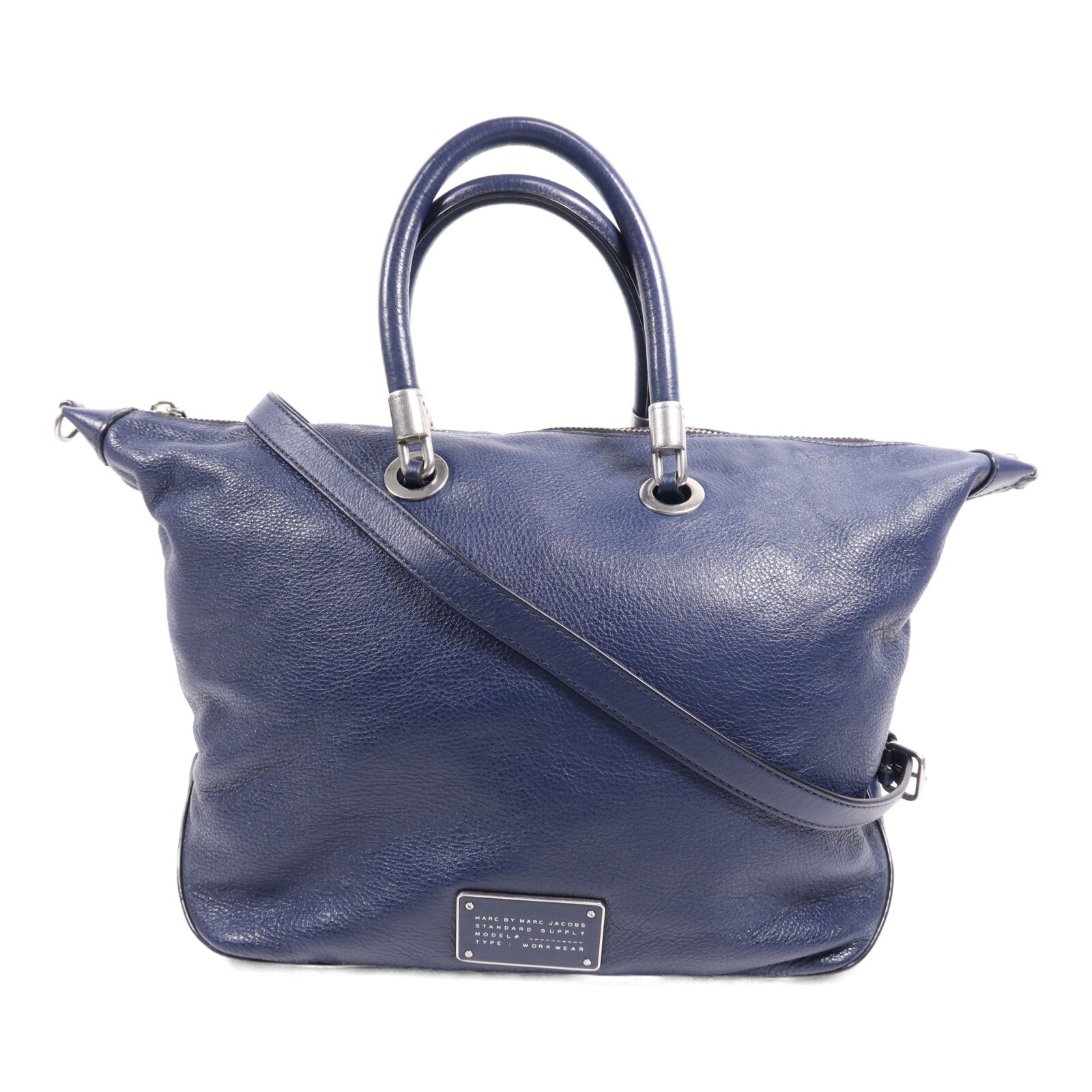 MARC JACOBS 牛皮皮革2 Way Shoulder Bag銀扣肩背袋