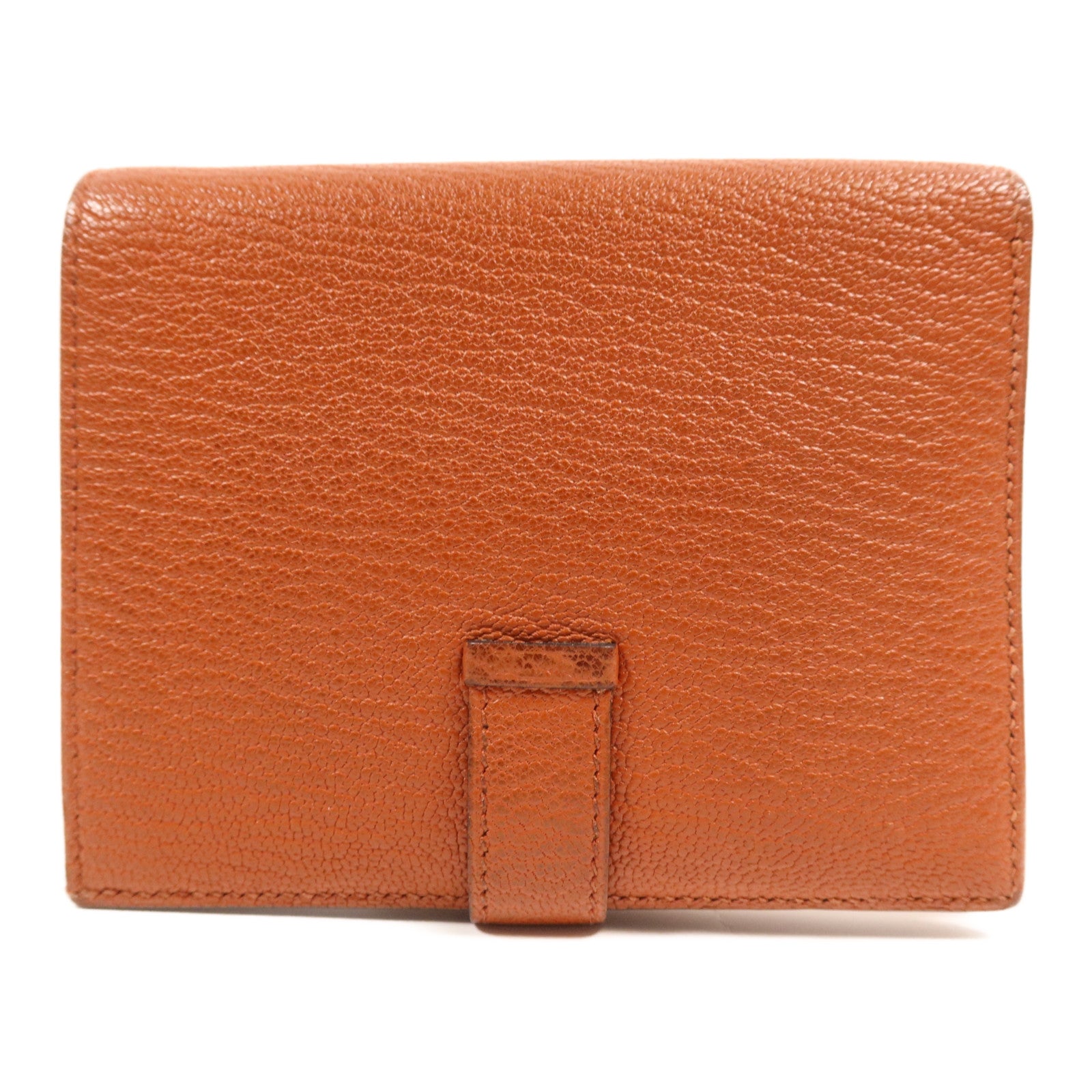 HERMES Chevre皮革Bearn Compact Wallet金扣錢包