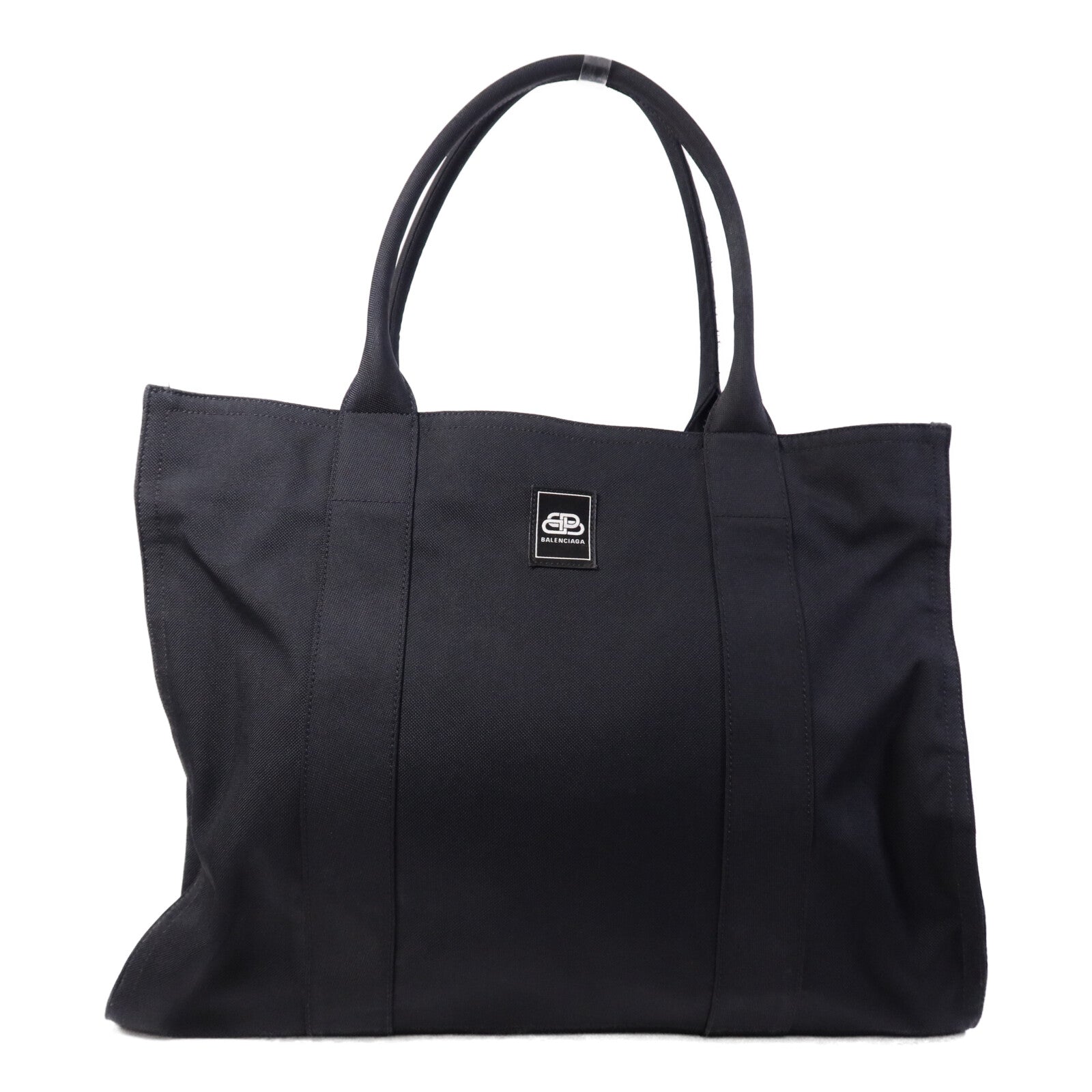 BALENCIAGA 帆布Tote Bag銀扣手挽袋