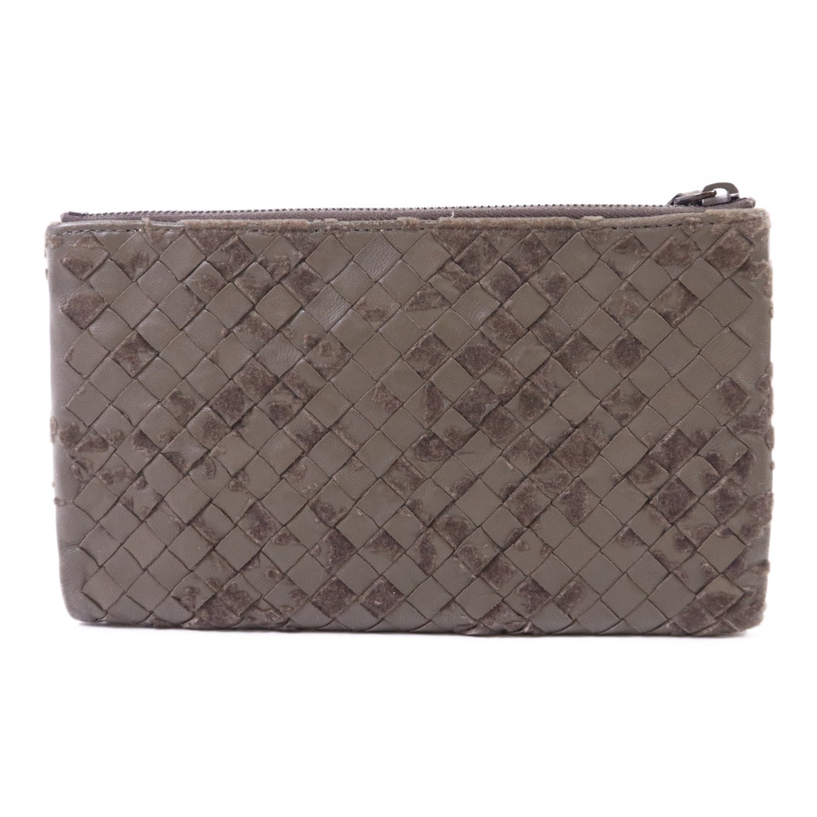 BOTTEGA VENETA 【激減優惠】織紋皮革/天鵝絨Long Wallet長錢包