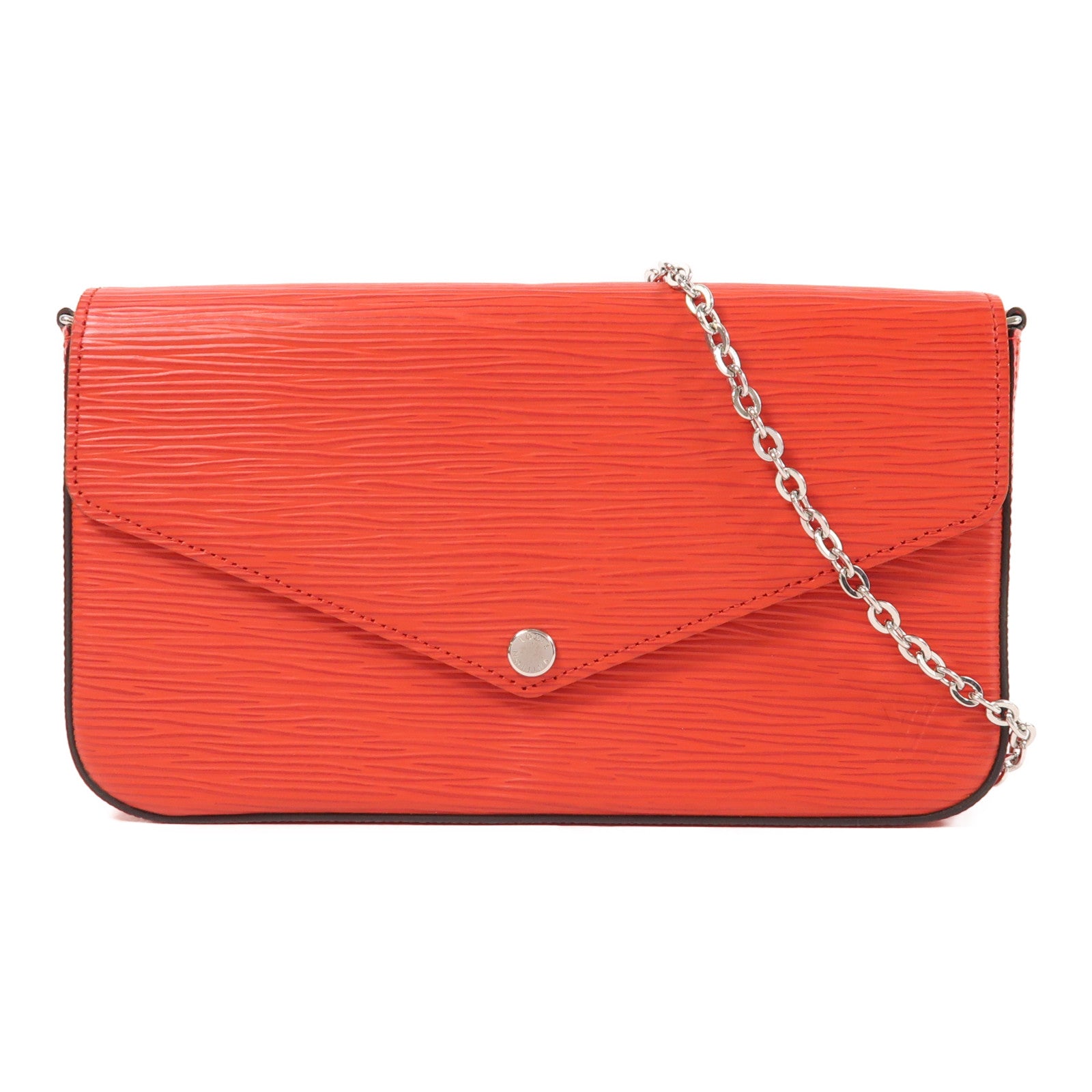 LOUIS VUITTON Epi Pochette Felice銀扣鏈帶肩背袋