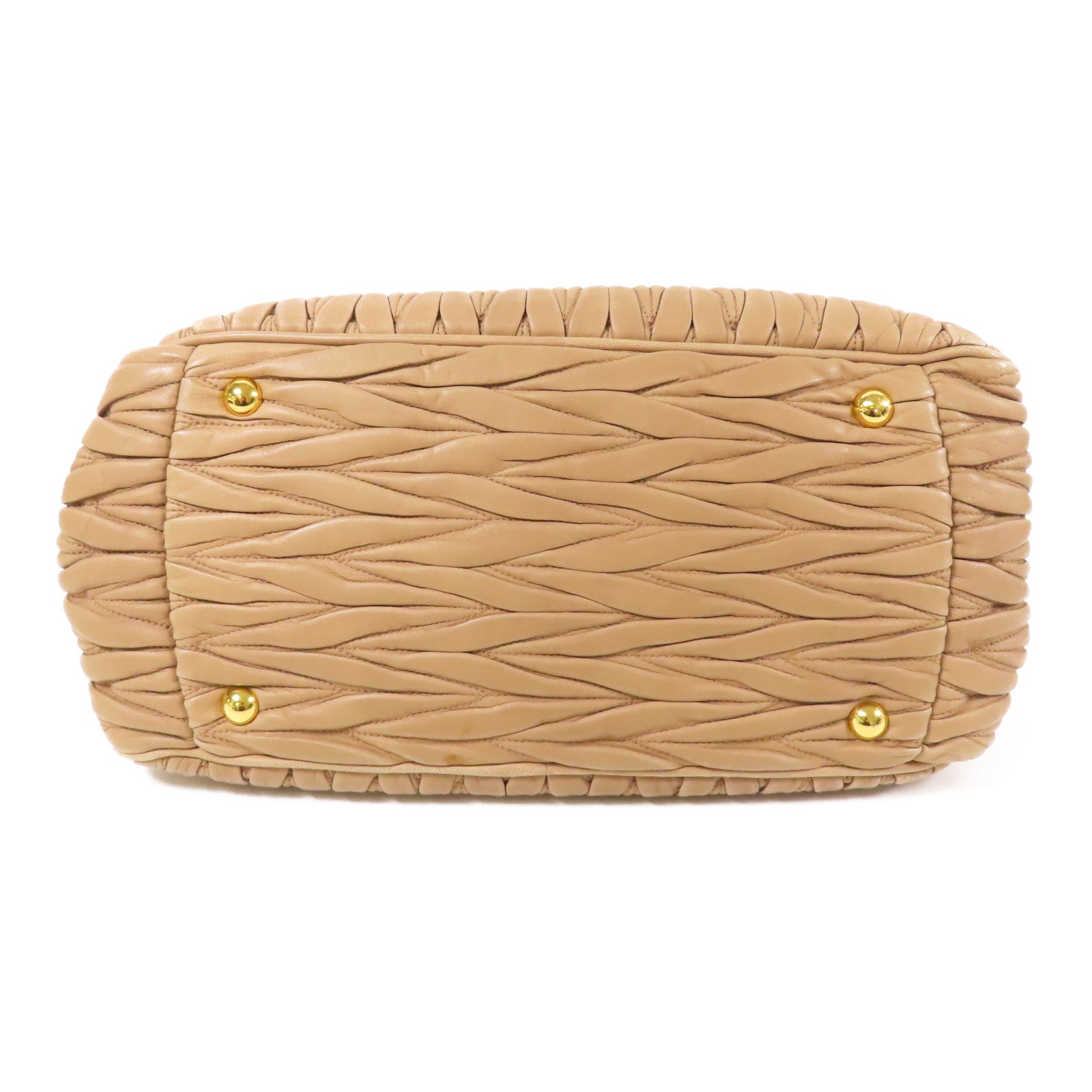 Miu Miu 羊皮皮革Handbag金扣手挽袋