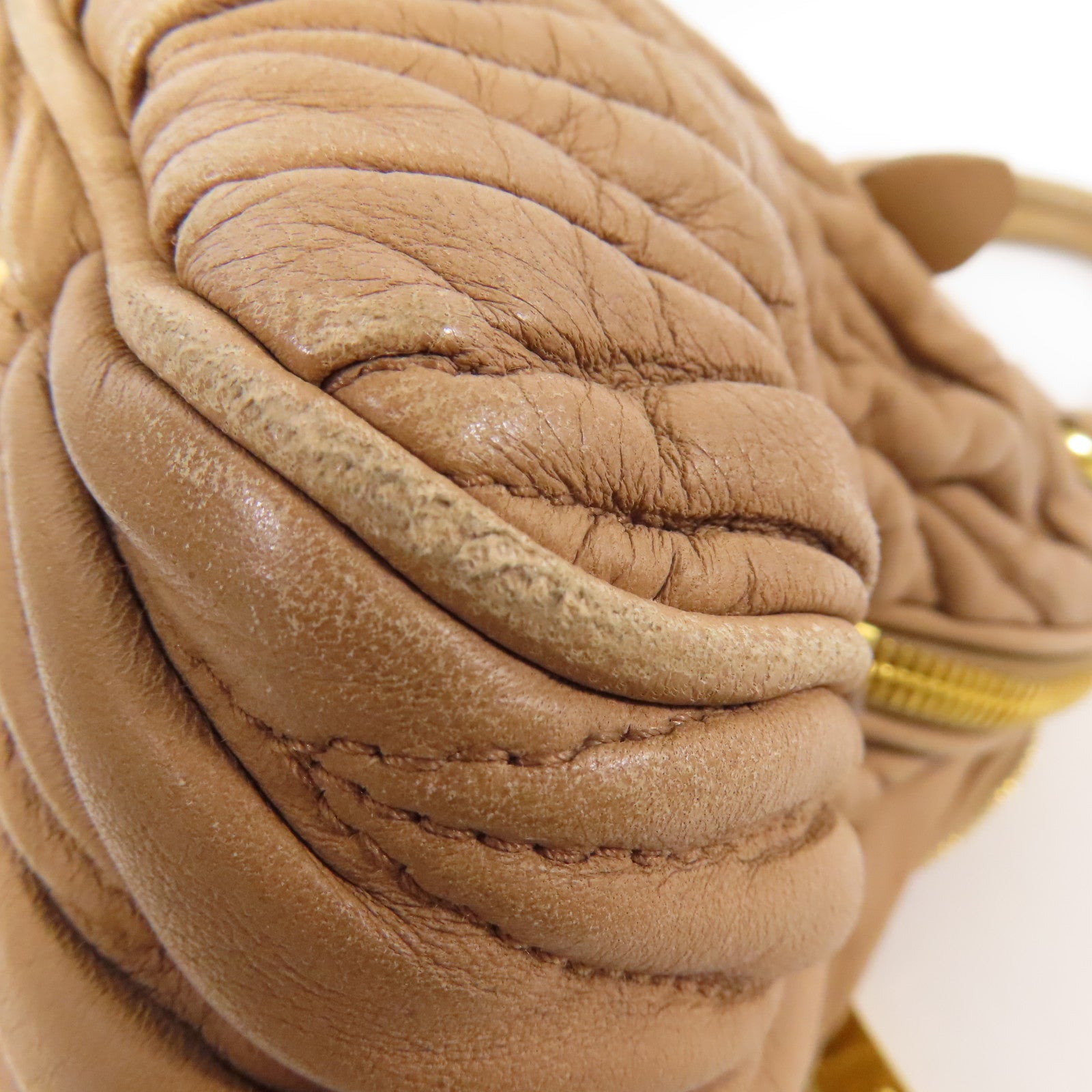 Miu Miu 羊皮皮革Handbag金扣手挽袋