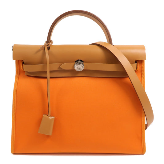 HERMES 帆布Herbag PM手挽肩背兩用袋Orange