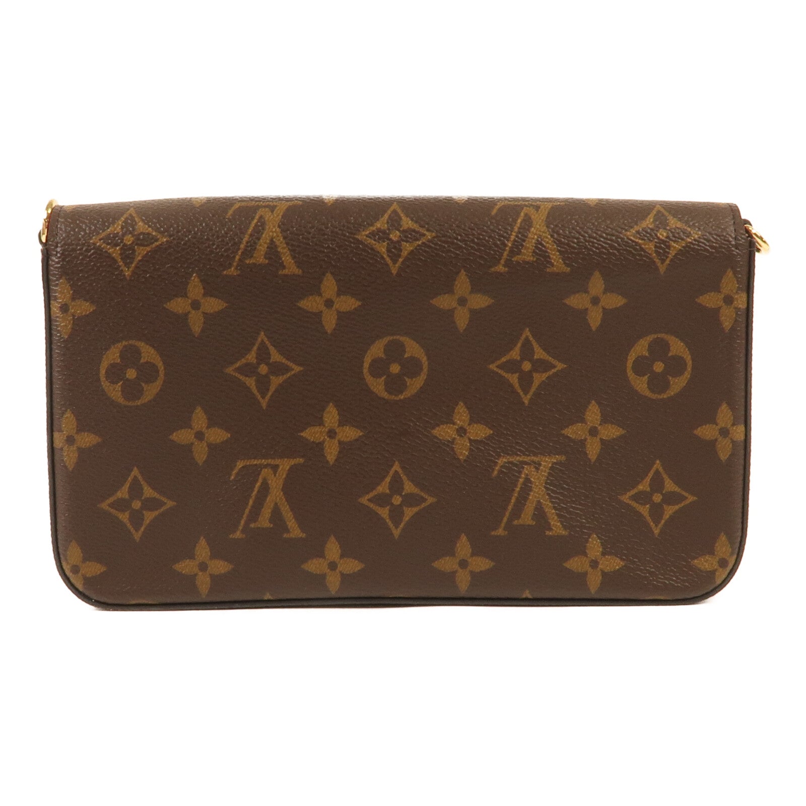 LOUIS VUITTON Monogram Felicie Pochette金扣鏈帶肩背袋