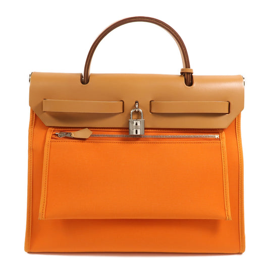 HERMES 帆布Herbag PM手挽肩背兩用袋Orange