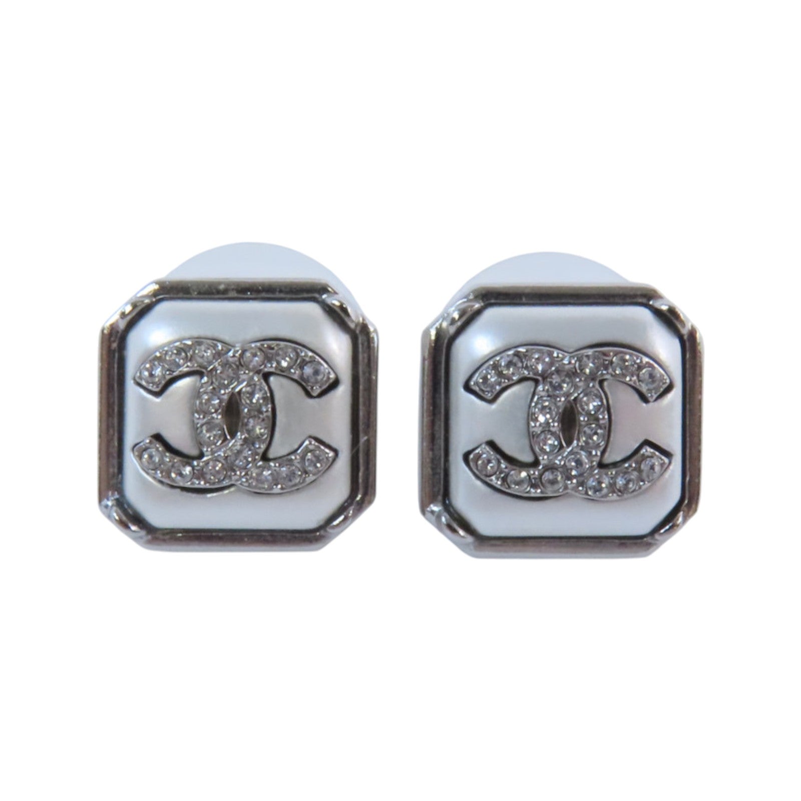 CHANEL 金屬/仿珍珠/水鑽Earrings金扣耳環