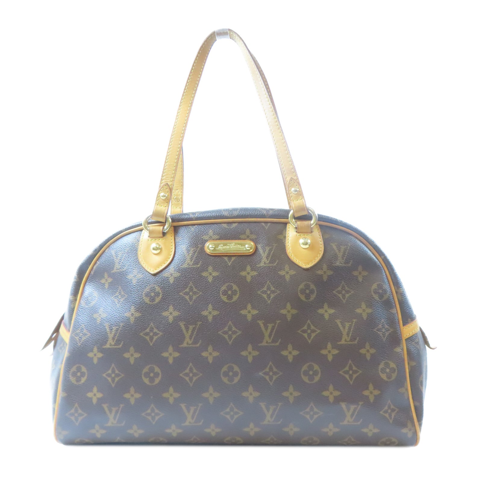 LOUIS VUITTON (PRICE DOWN) LV GHW Montorgueil GM Shoulder Bag M95566 Monogram Brown