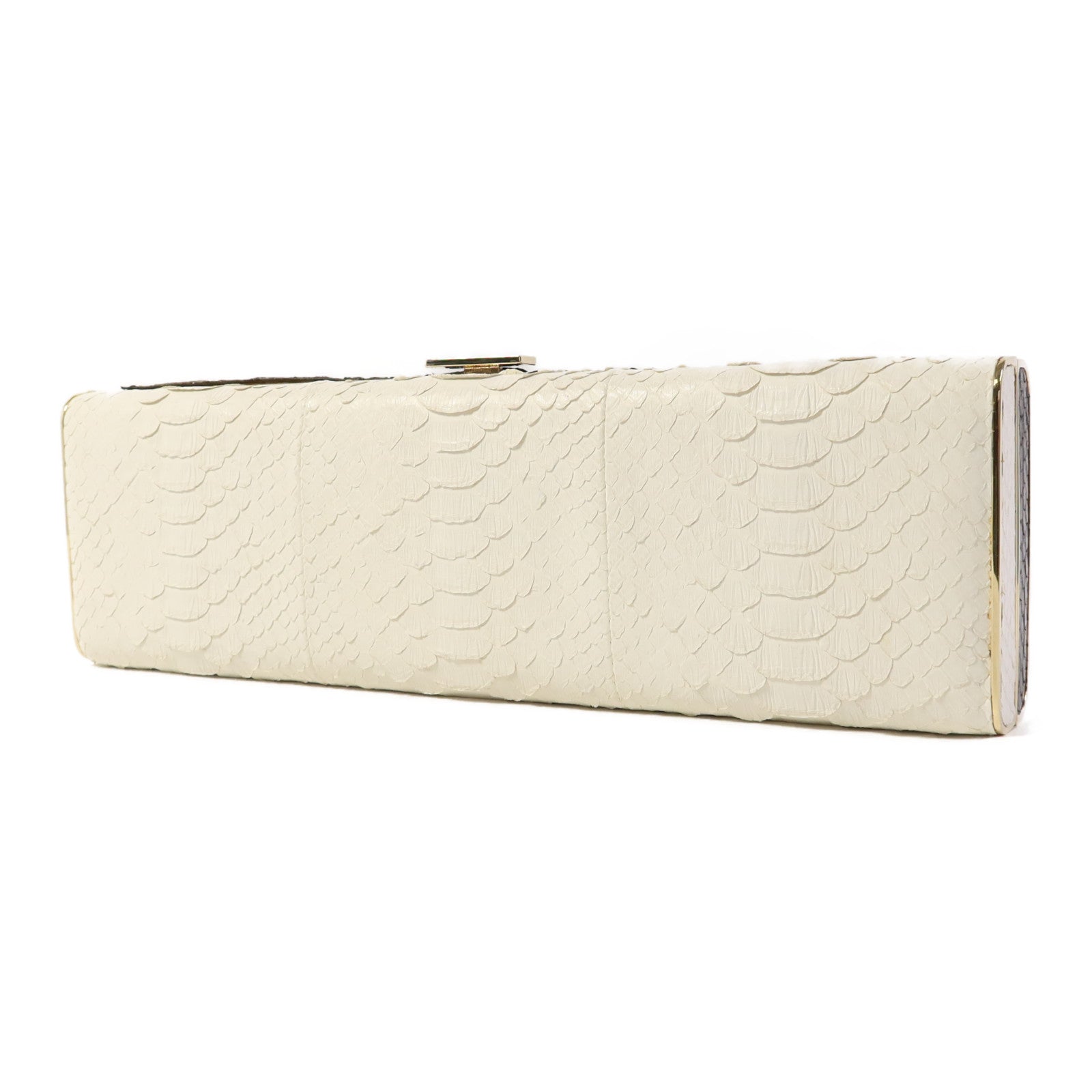 CHANEL 【激減優惠】蛇皮皮革Clutch Bag金扣手拿包