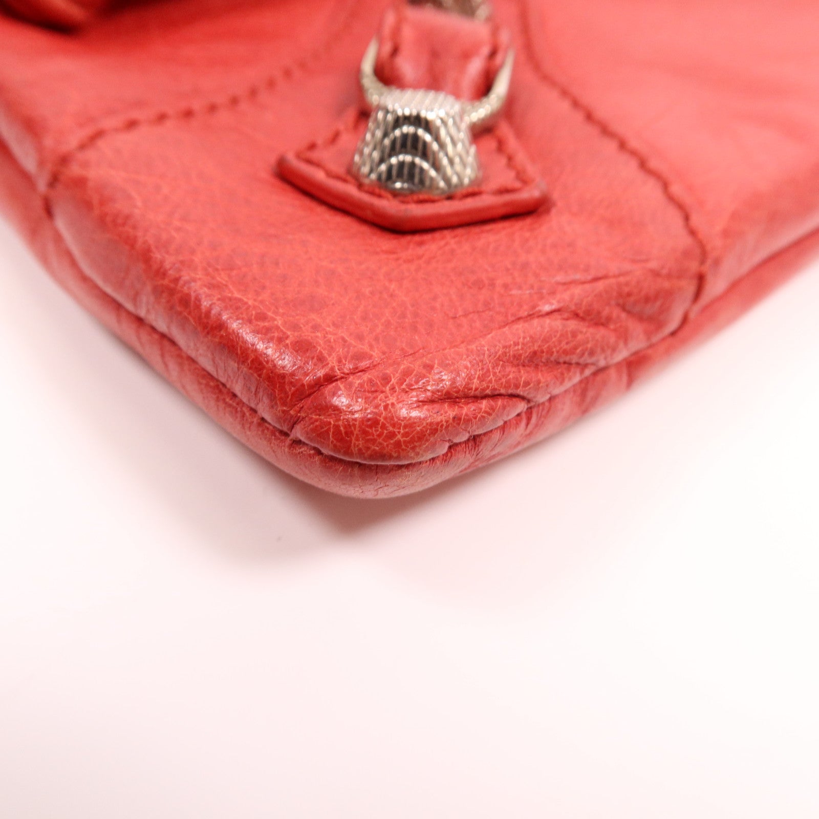 BALENCIAGA 牛皮皮革Clutch銀扣手拿包