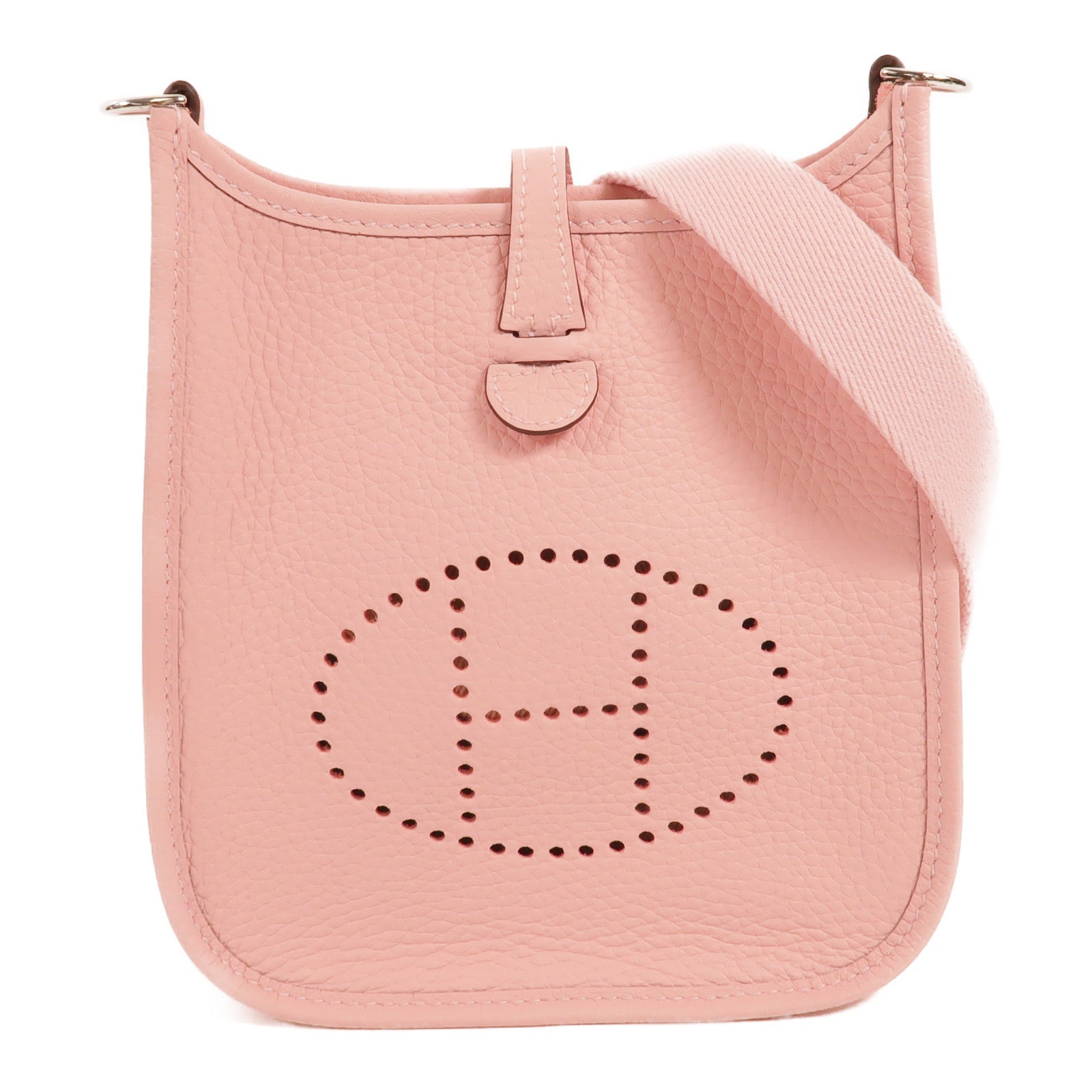 HERMES Clemence皮革Evelyne TPM肩背袋Rose Sakura