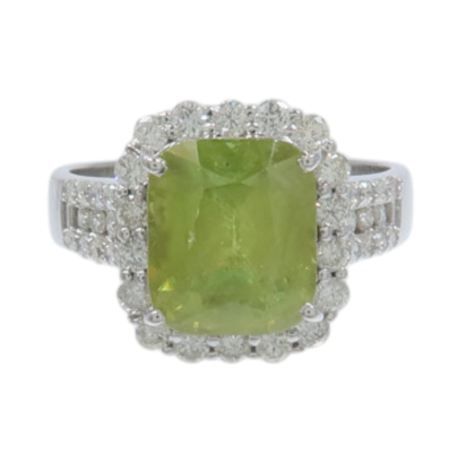 JEWELRY 18K白金Sphene Diamond Ring榍石/鑽石戒指