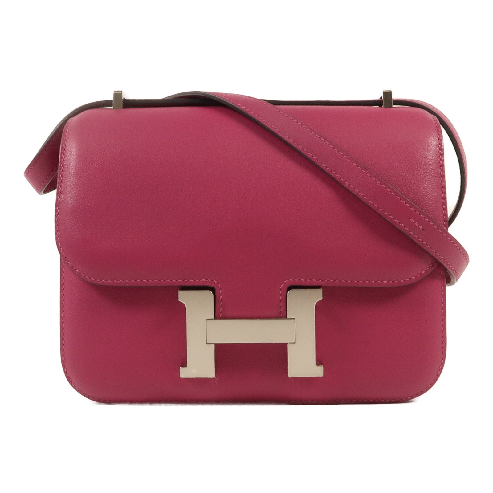 HERMES 【激減優惠】Swift皮革Constance Mini銀扣肩背袋