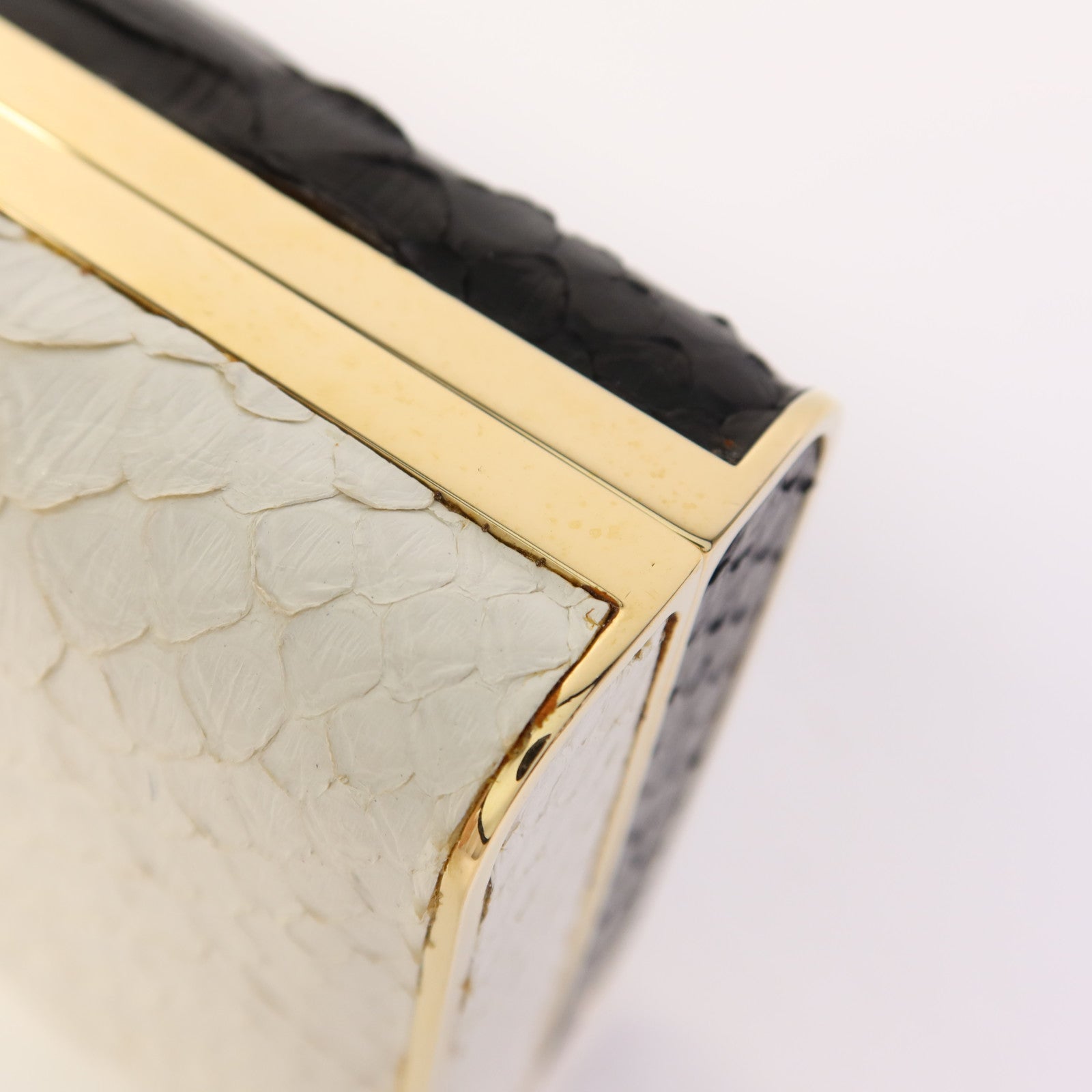 CHANEL 蛇皮皮革Clutch Bag金扣手拿包