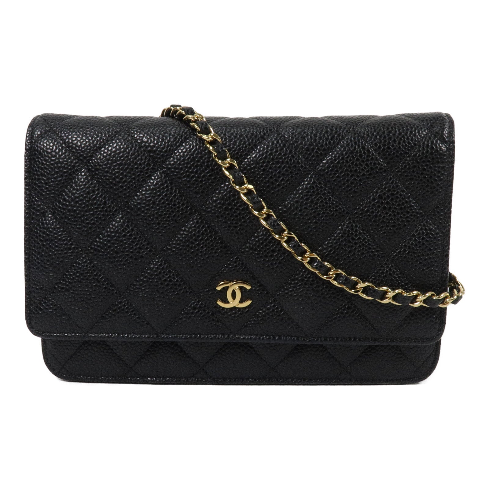 CHANEL 牛皮皮革Wallet On Chain鏈帶肩背袋
