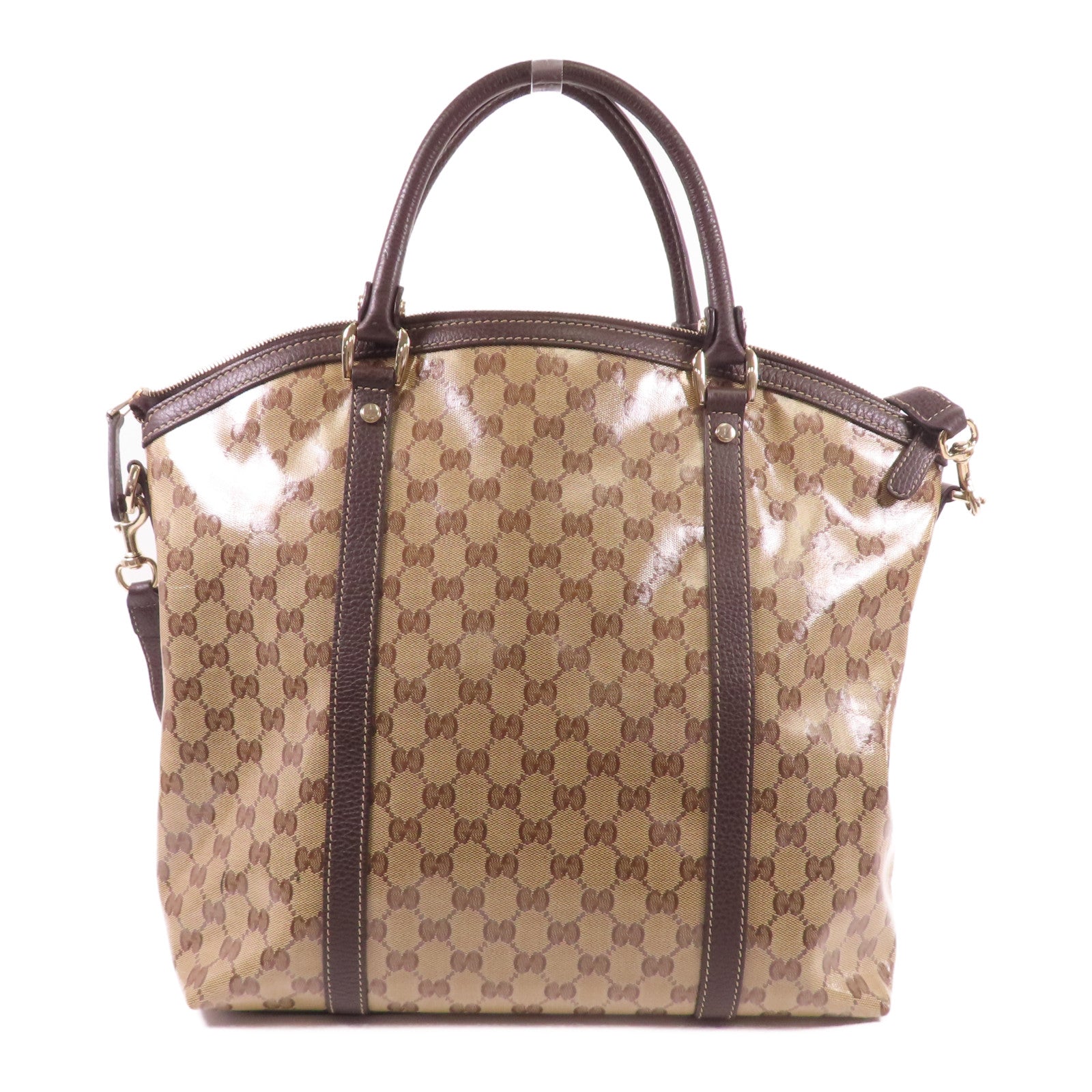 GUCCI PVC 2 Way Shoulder Bag金扣手挽肩背兩用袋