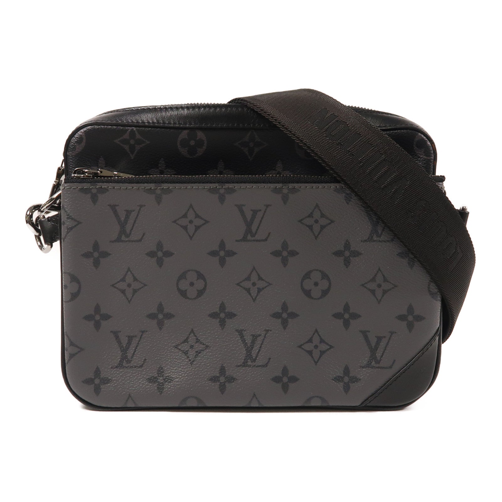 LOUIS VUITTON Monogram Eclipse Reverse Trio Messenger肩背袋