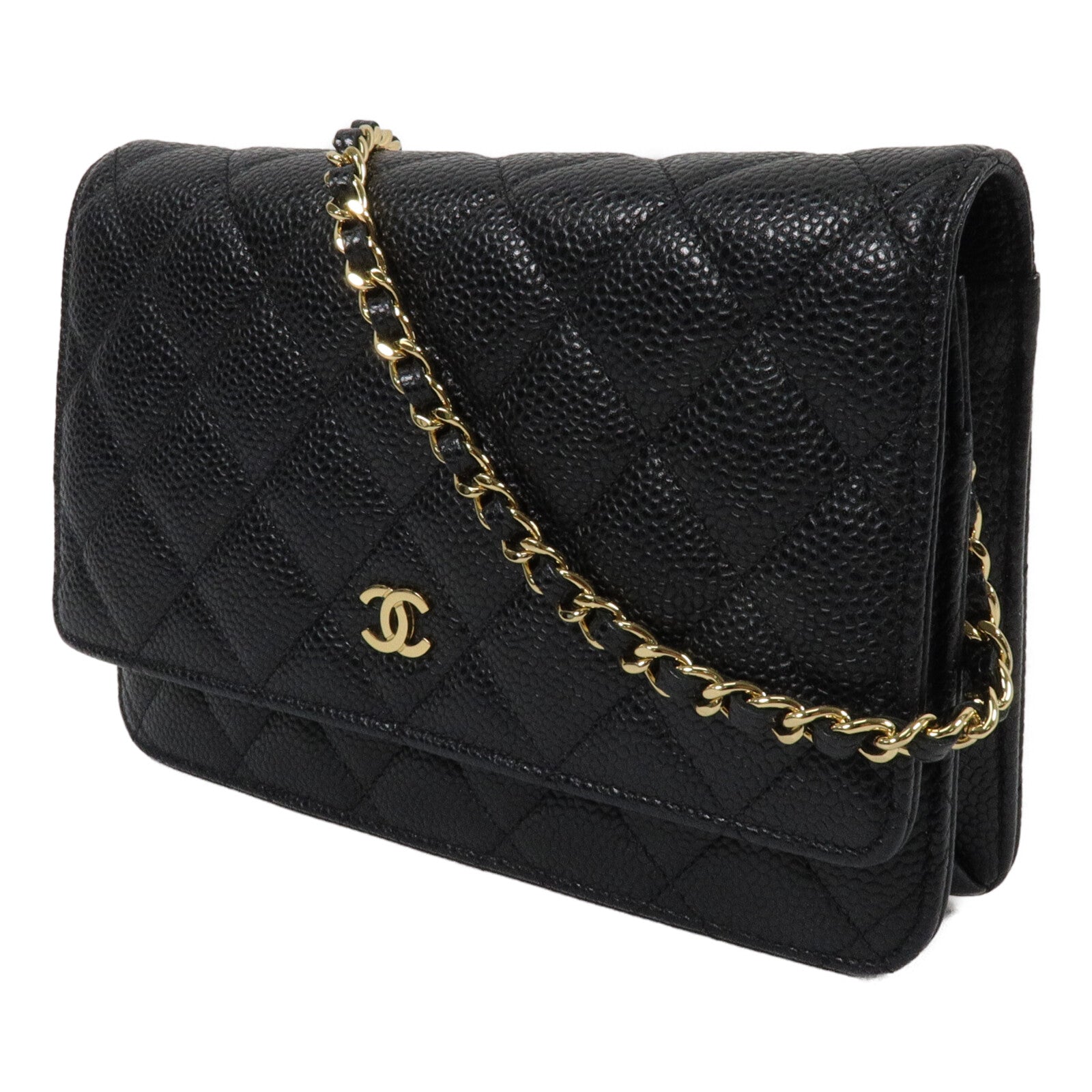 CHANEL 牛皮皮革Wallet On Chain鏈帶肩背袋