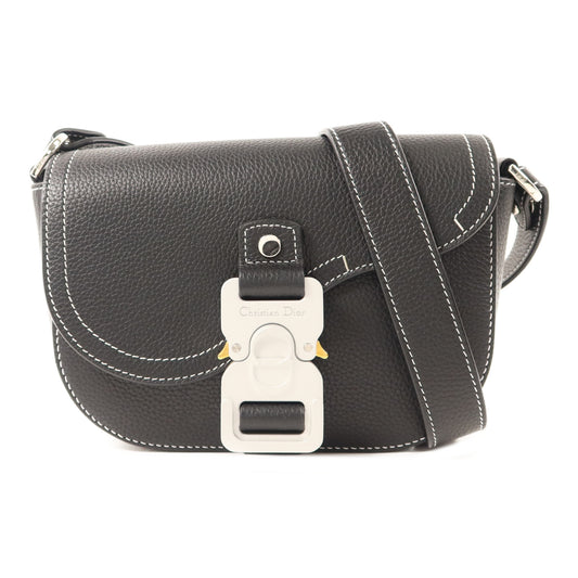 Dior 牛皮皮革Mini Saddle Messenger Bag With Flap銀扣肩背袋