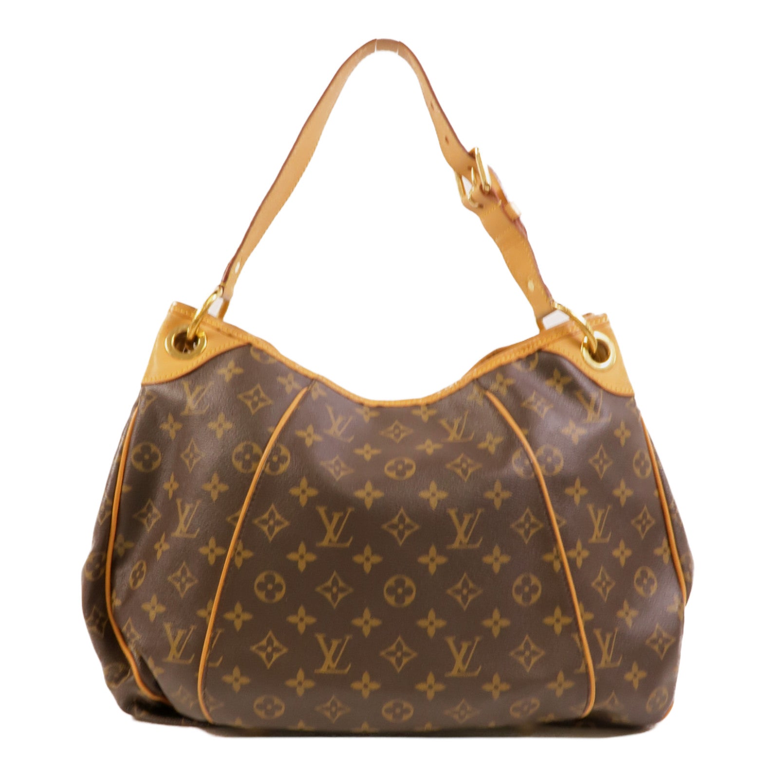 LOUIS VUITTON Monogram Galliera PM金扣肩背袋棕色