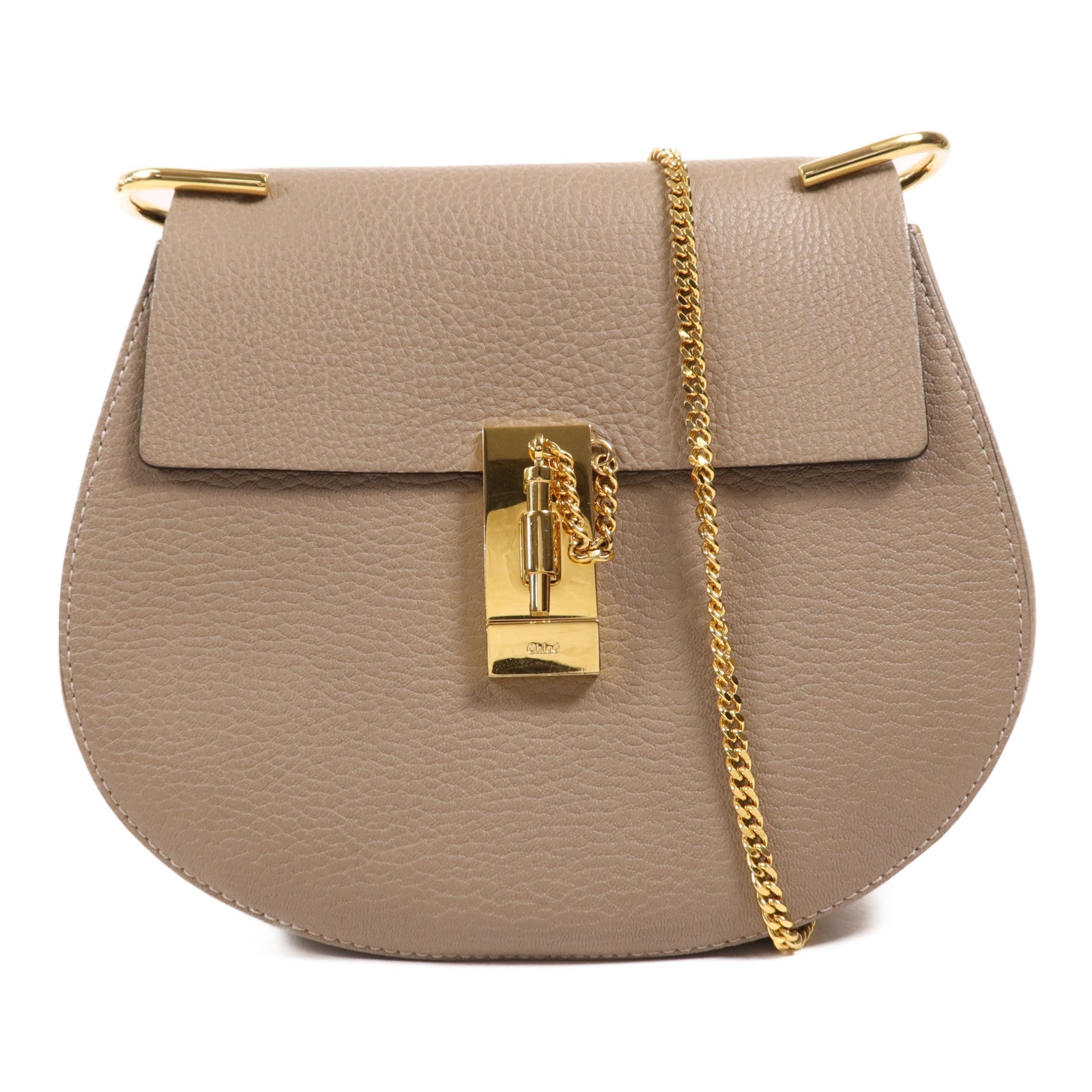 Chloe 牛皮皮革Drew Bag金扣鏈帶肩背袋