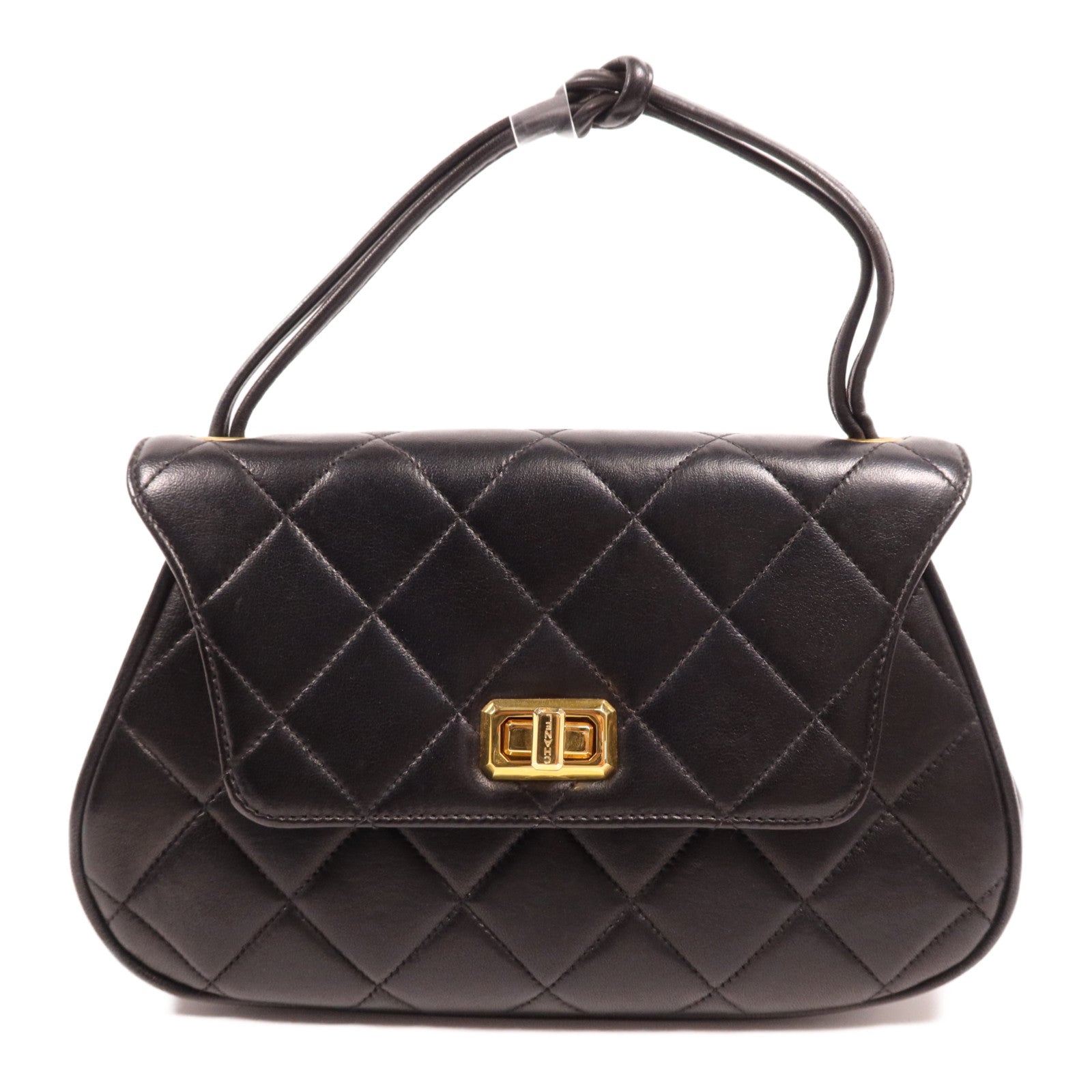 CHANEL 羊皮皮革Vintage Hand Bag金扣手挽袋