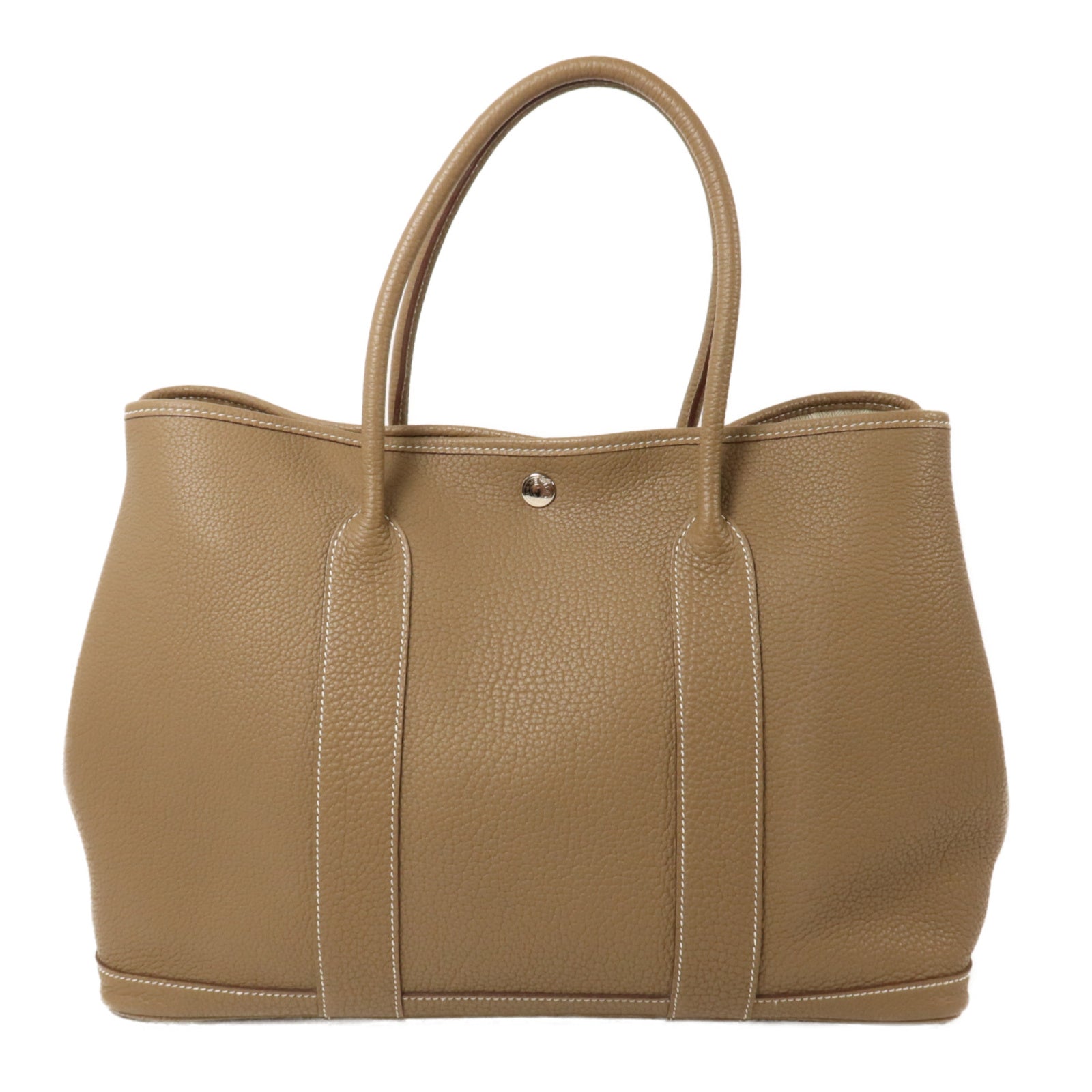 HERMES Negonda皮革Garden Party PM手挽袋Etoupe