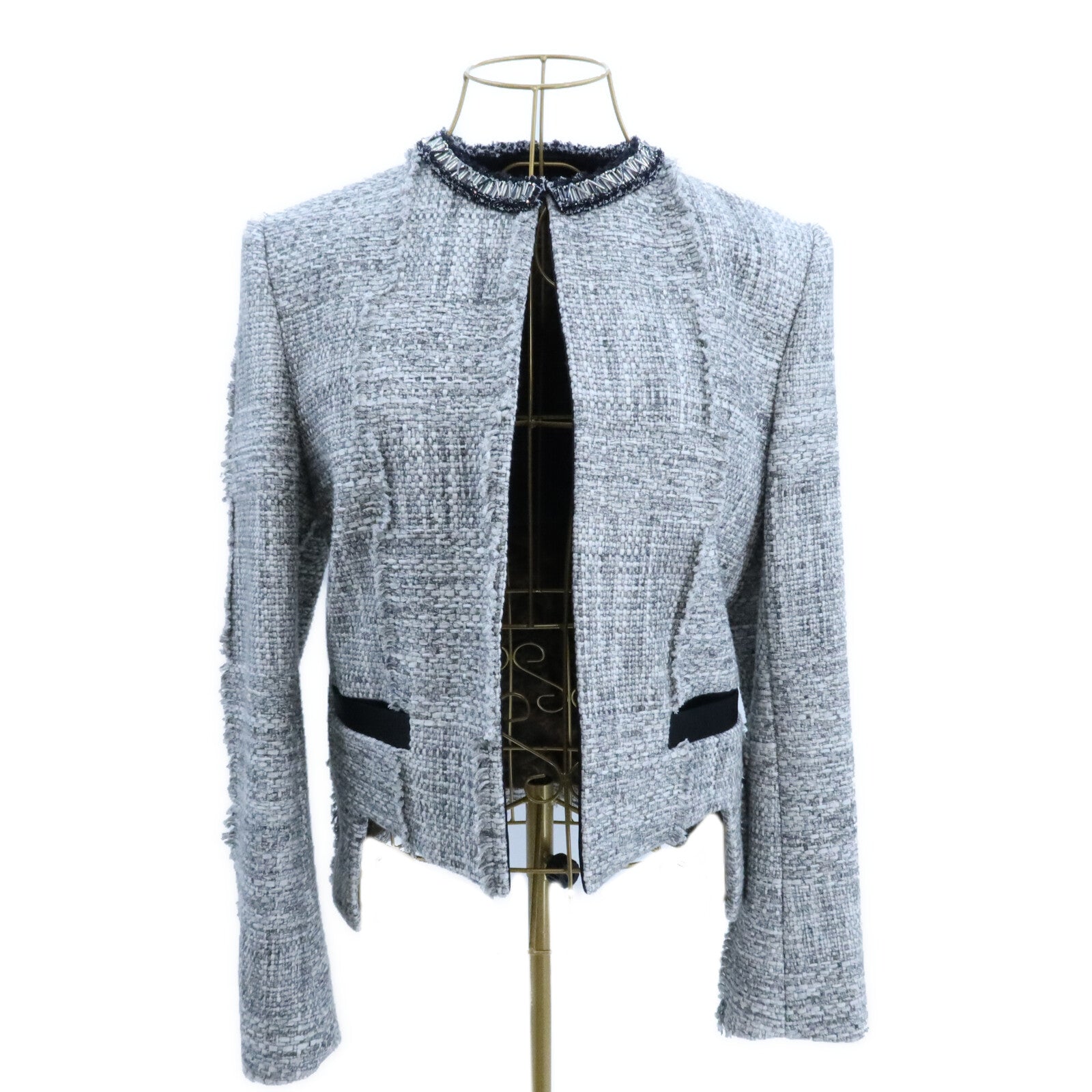 LOUIS VUITTON Cotton/Wool Collarless Jacket外套
