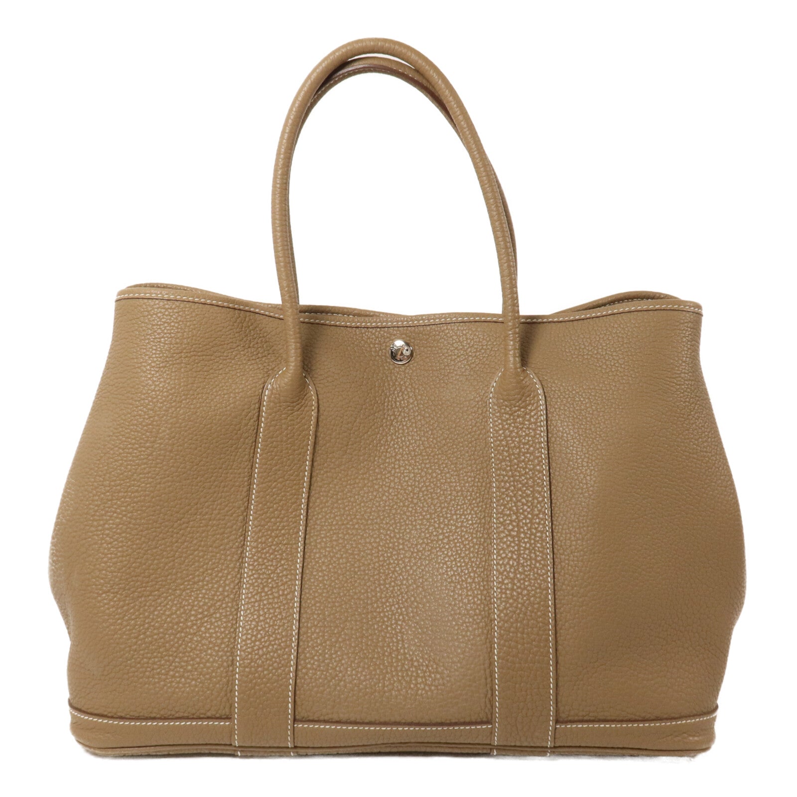 HERMES Negonda皮革Garden Party PM手挽袋Etoupe