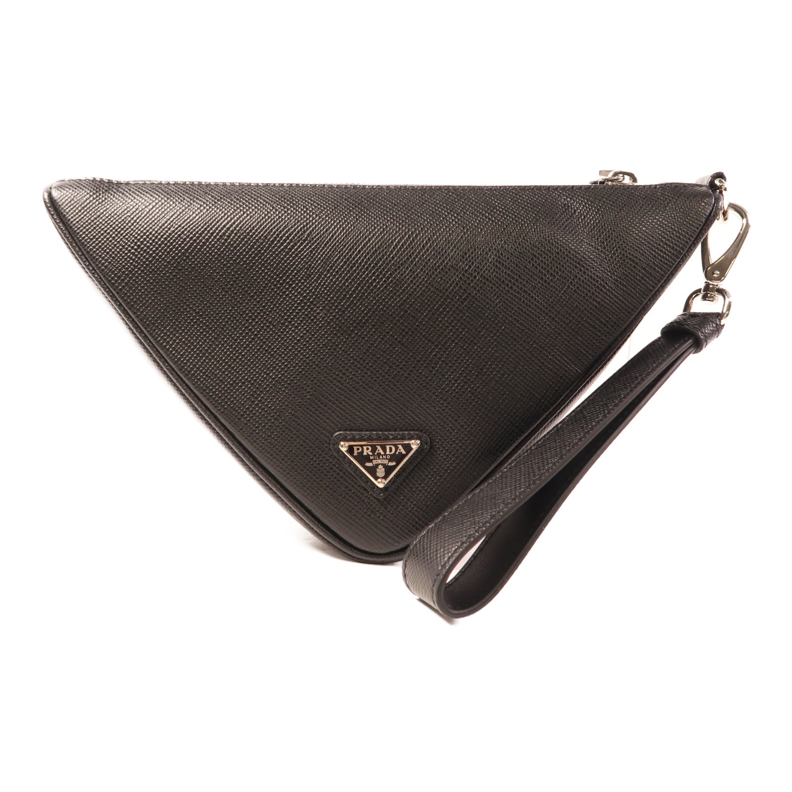 PRADA 牛皮皮革Hand Bag銀扣手拿包