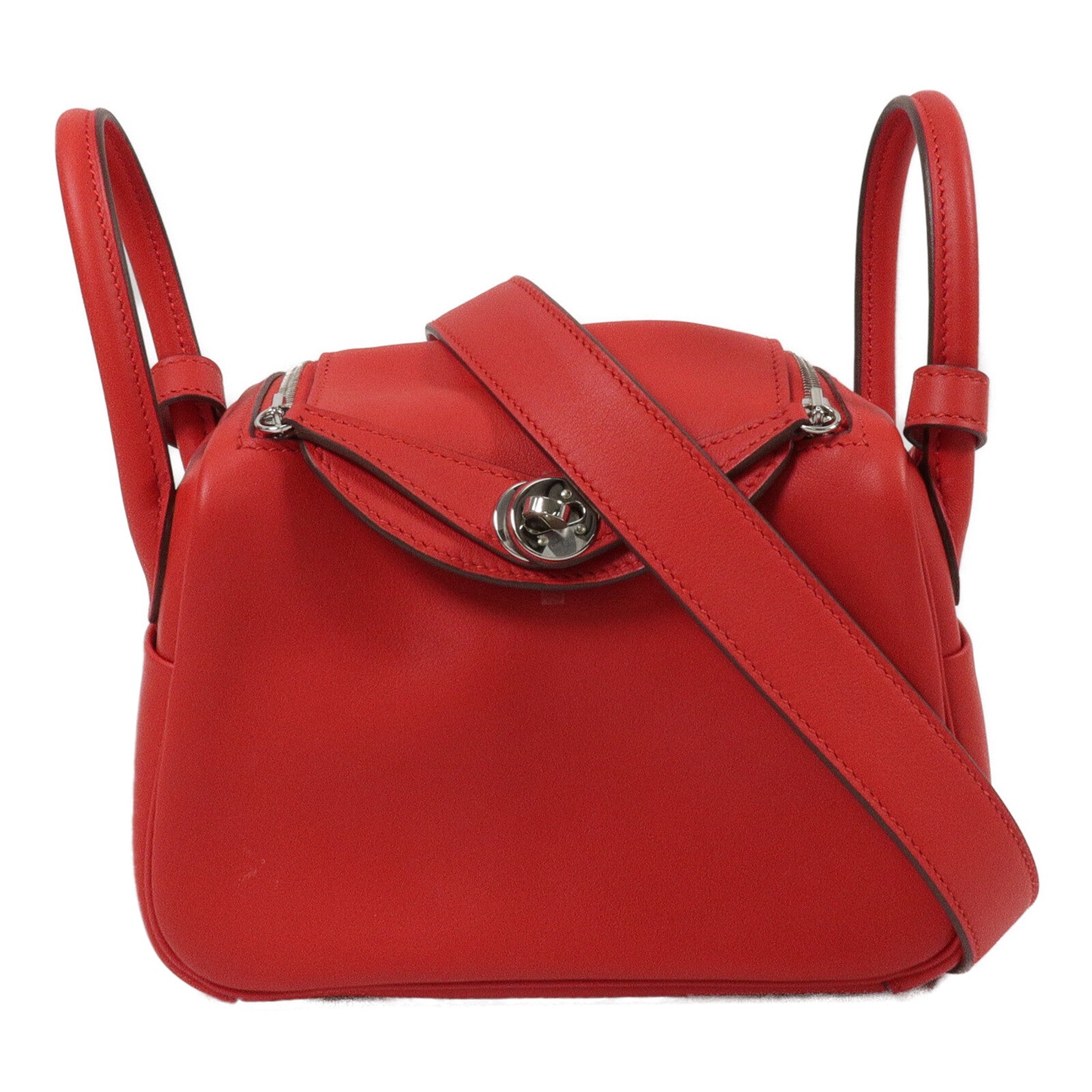HERMES Swift皮革Mini Lindy手挽肩背兩用袋Rough de Coeur