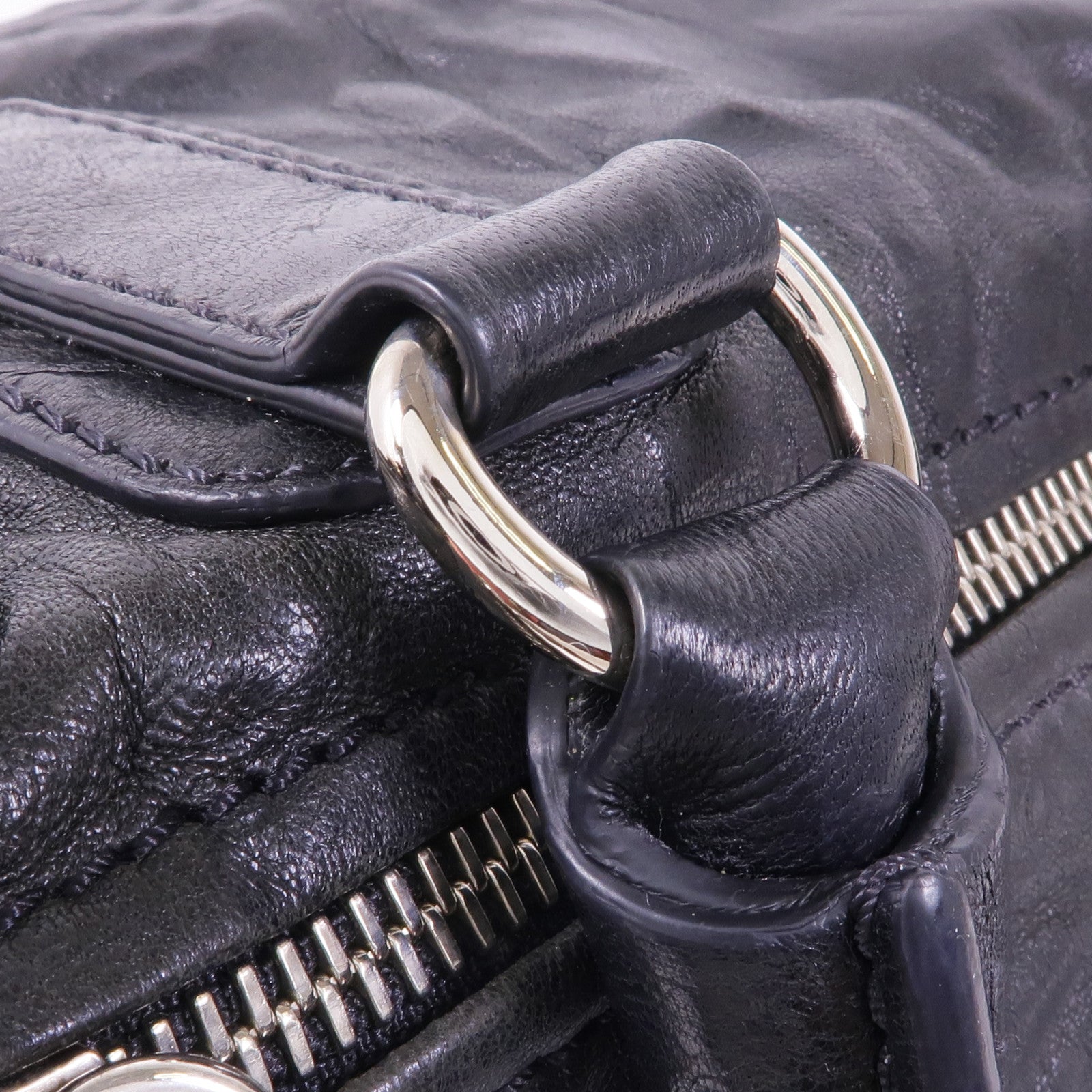 GIVENCHY 牛皮皮革Pandora Medium銀扣手挽肩背兩用袋