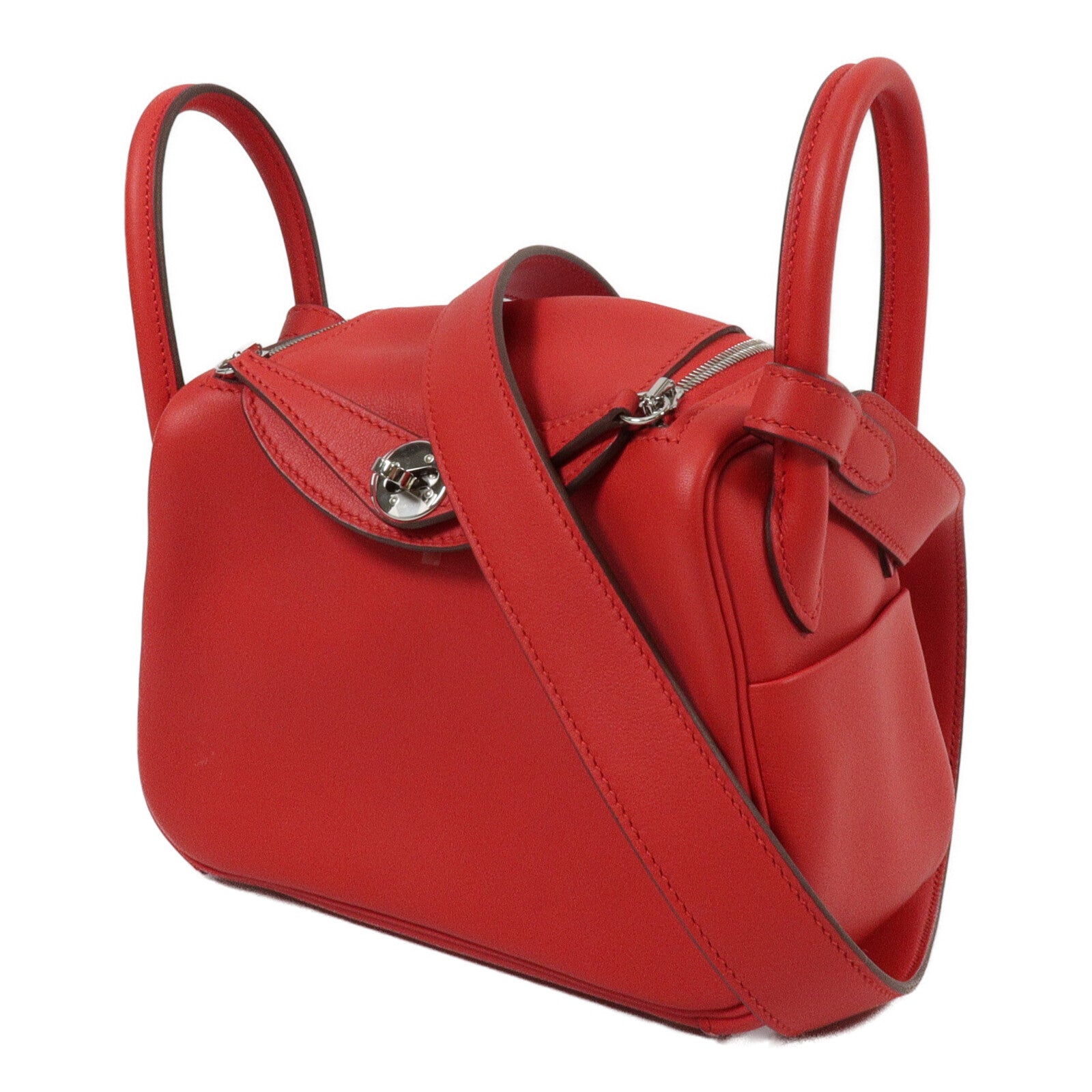 HERMES Swift皮革Mini Lindy手挽肩背兩用袋Rough de Coeur