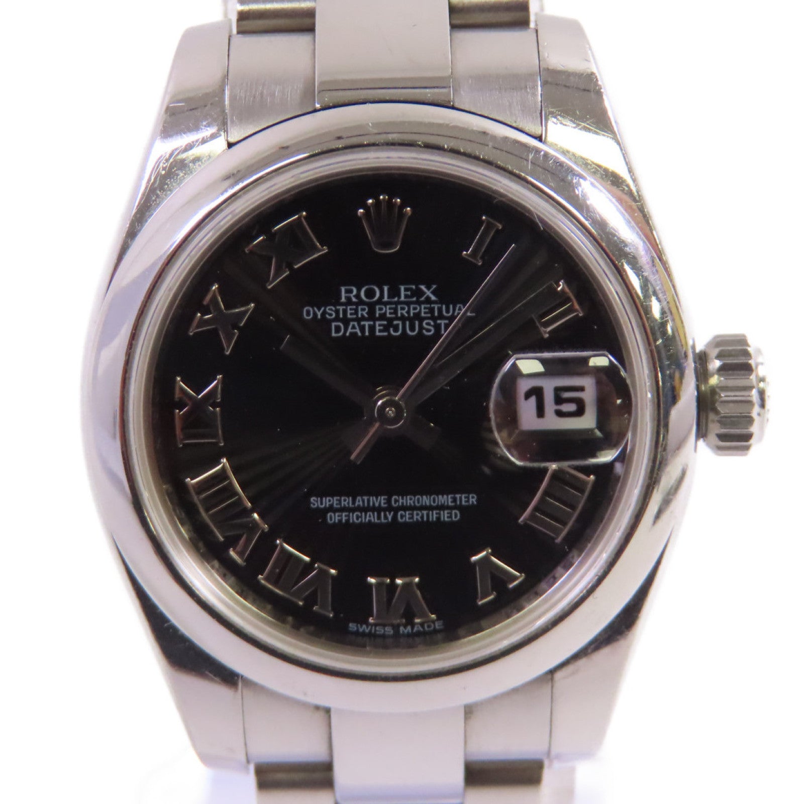 ROLEX Lady Datejust 26 Watch不鏽鋼自動機芯手錶黑色