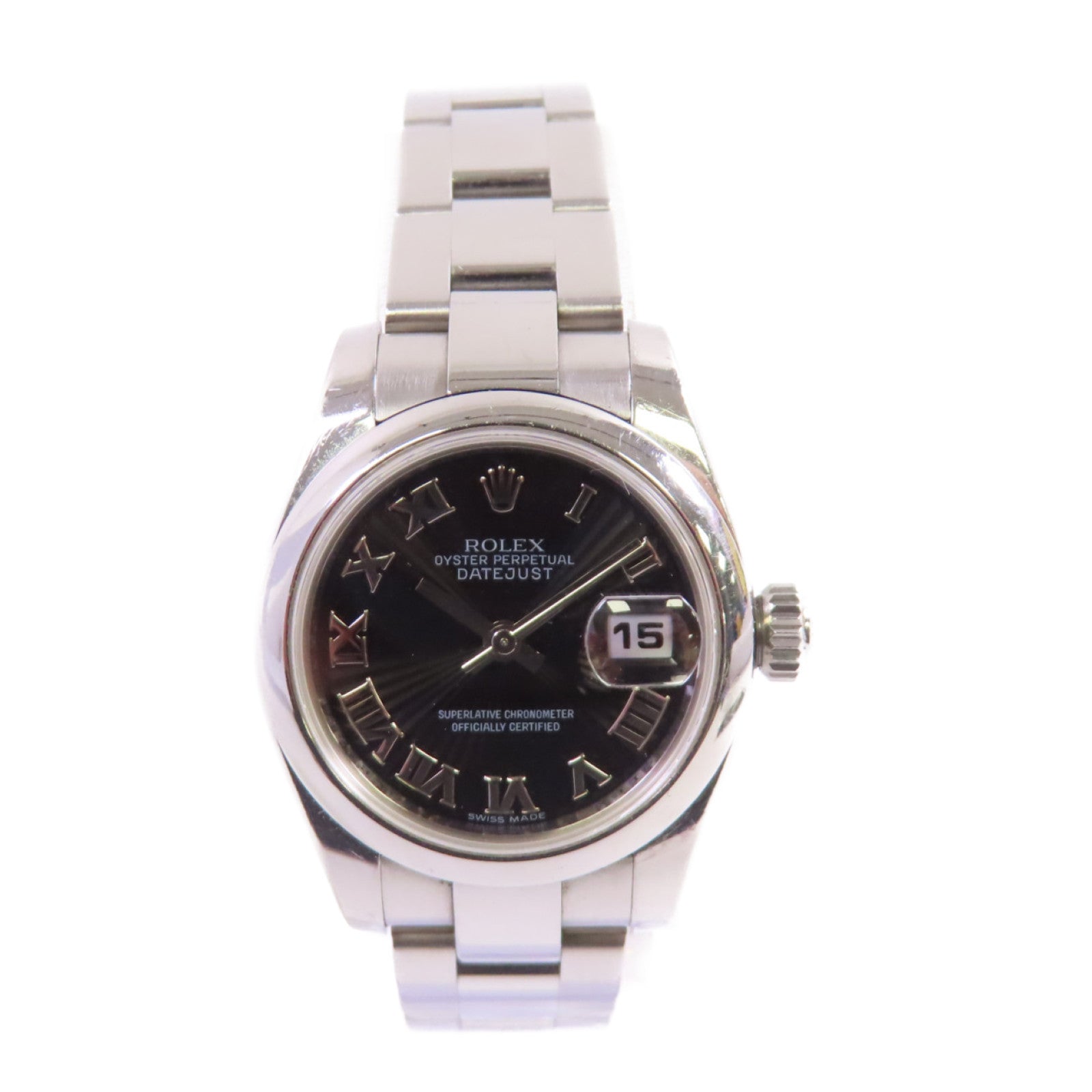 ROLEX Lady Datejust 26 Watch不鏽鋼自動機芯手錶黑色