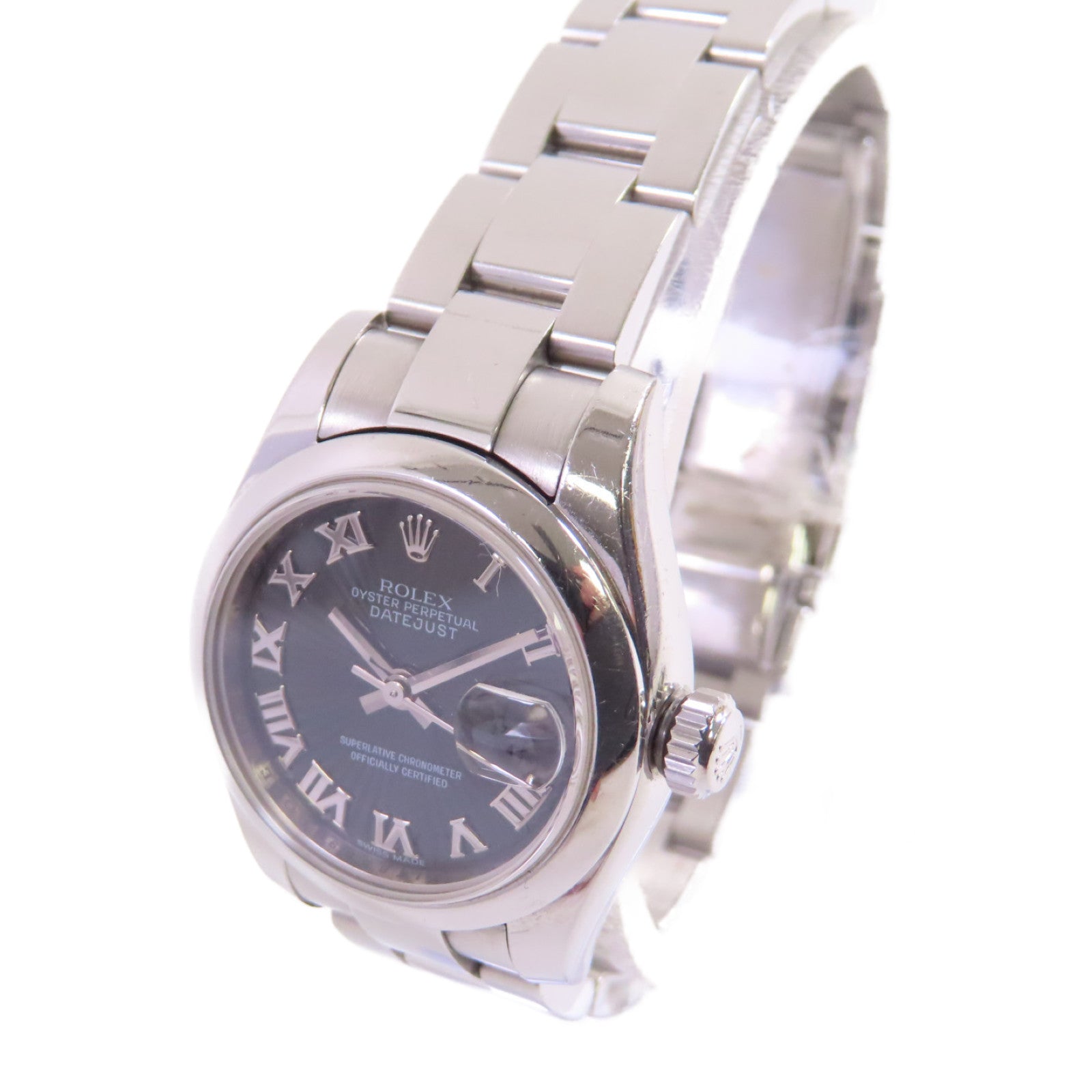 ROLEX Lady Datejust 26 Watch不鏽鋼自動機芯手錶黑色