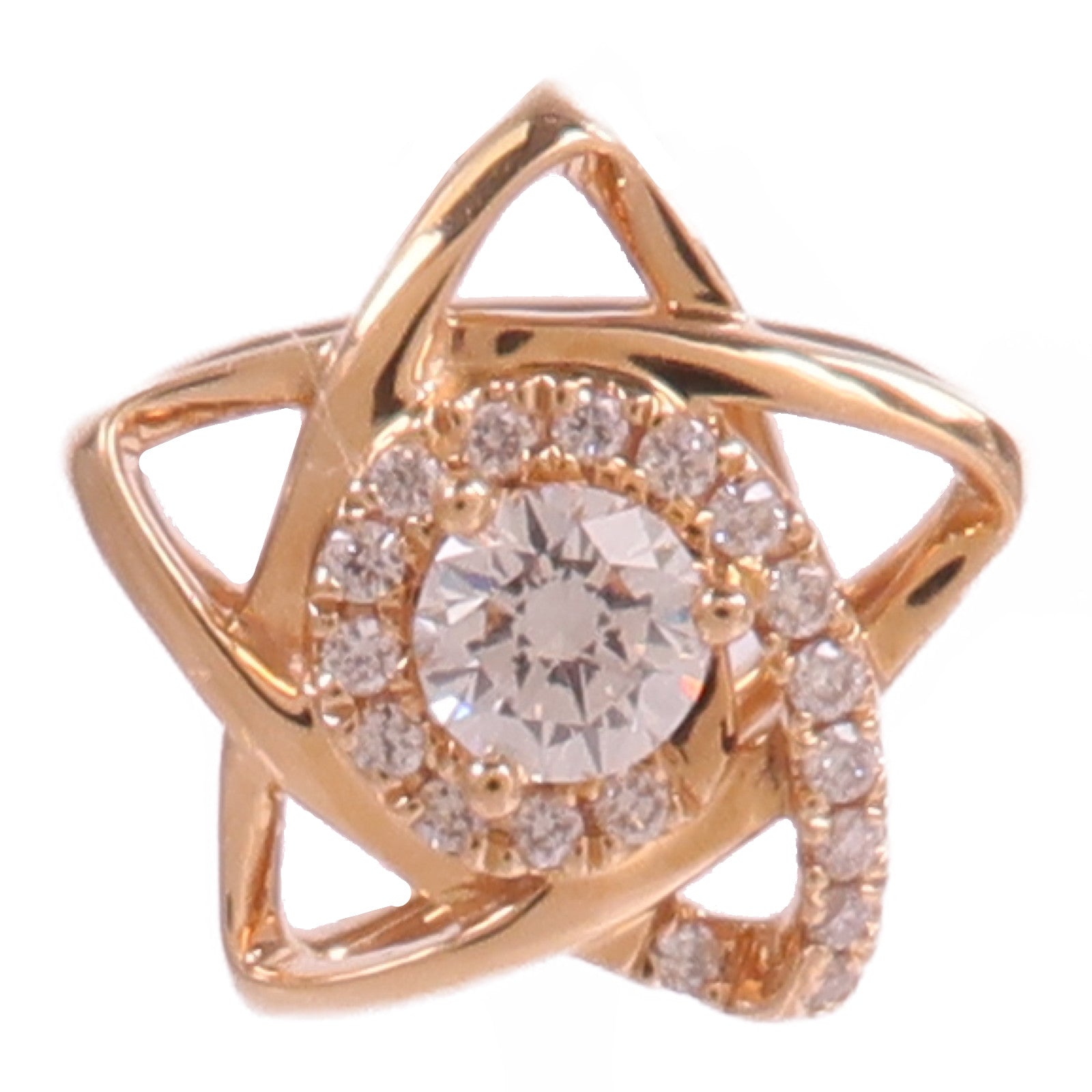 JEWELRY 18K玫瑰金Diamond Pendant Top鑽石吊墜